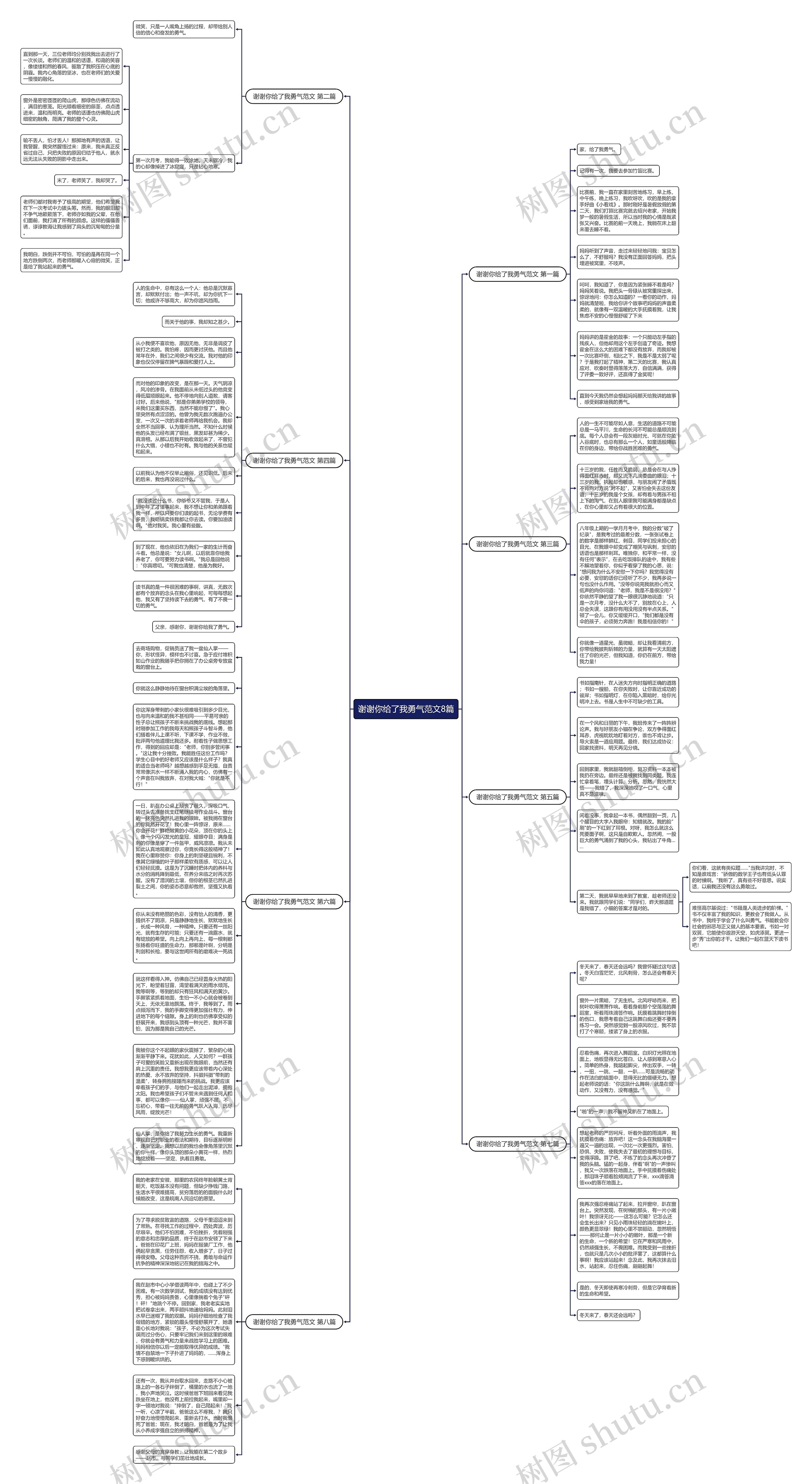 谢谢你给了我勇气范文8篇思维导图