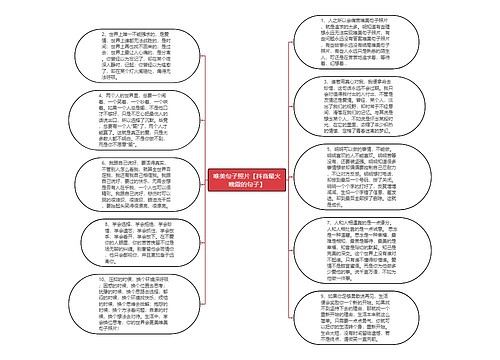 唯美句子照片【抖音最火晚霞的句子】