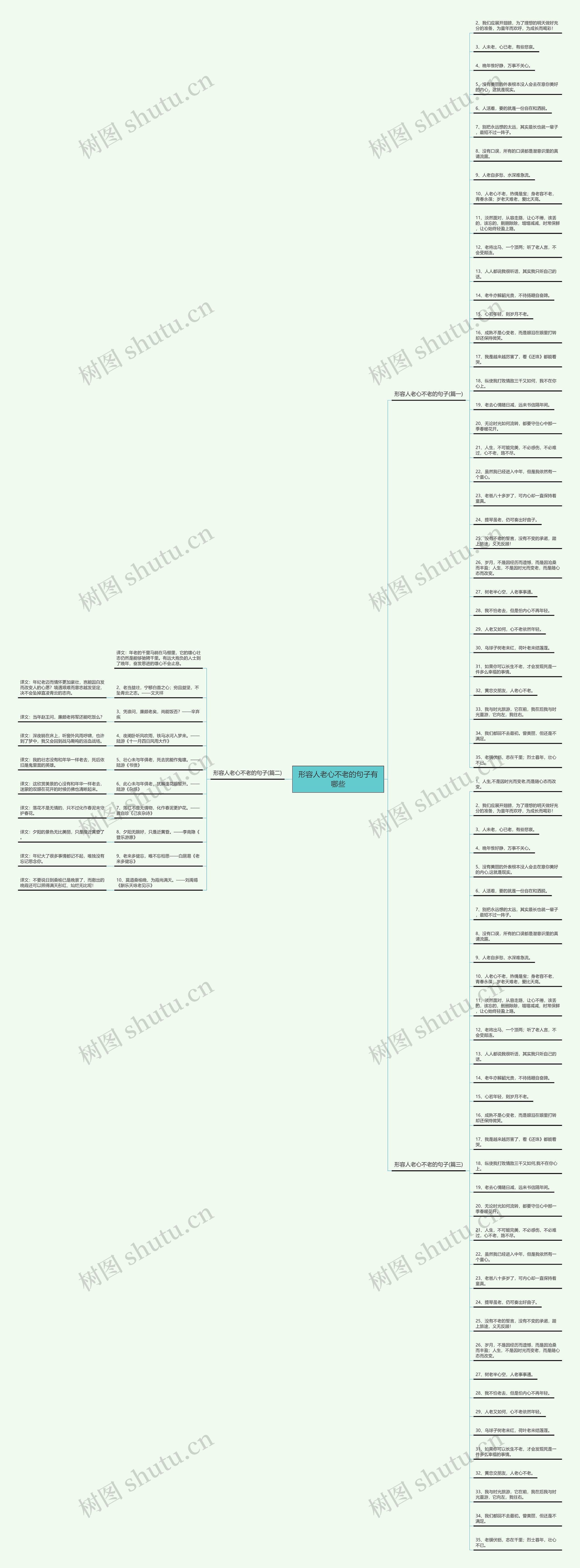 形容人老心不老的句子有哪些思维导图