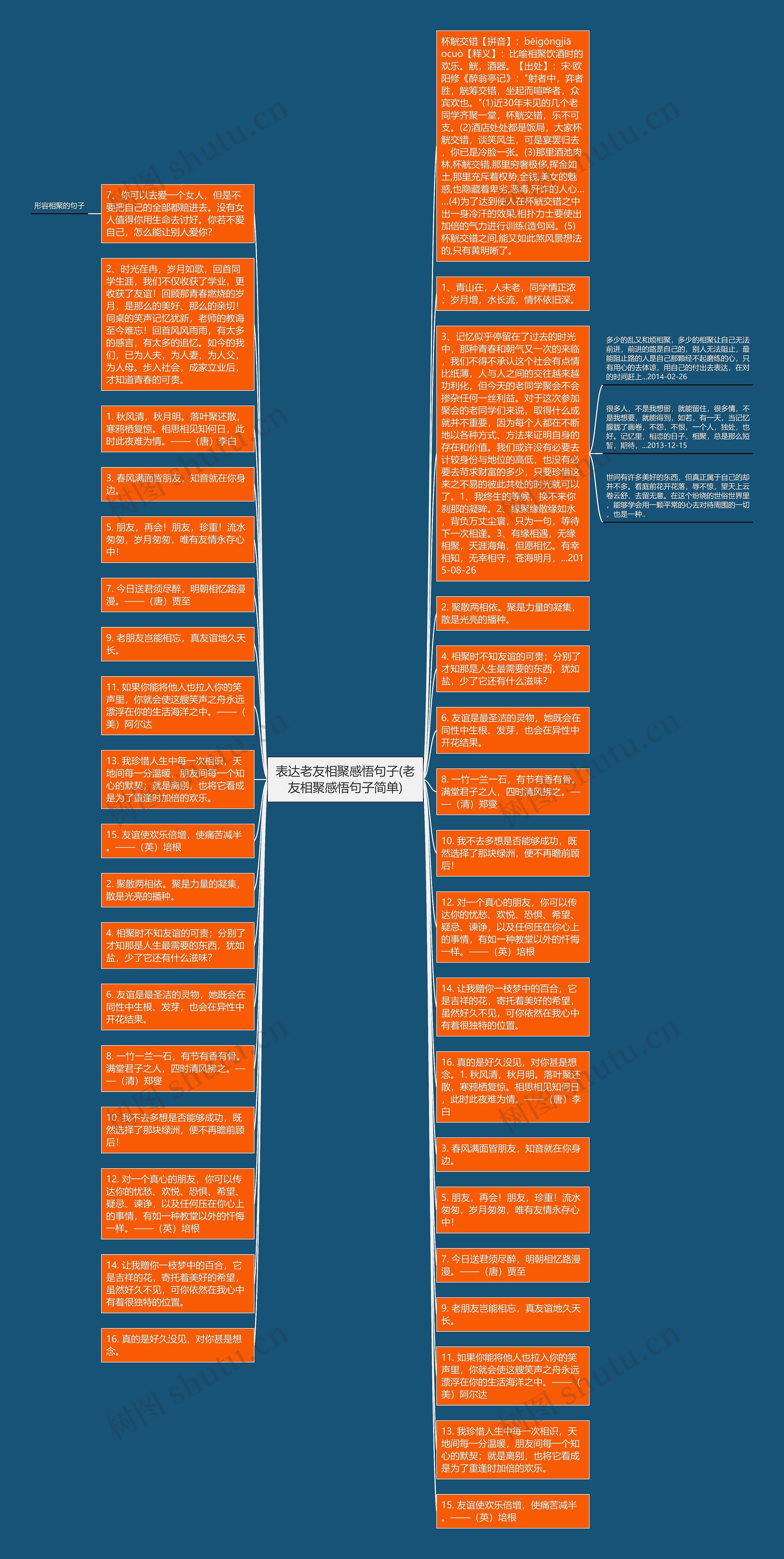 表达老友相聚感悟句子(老友相聚感悟句子简单)思维导图