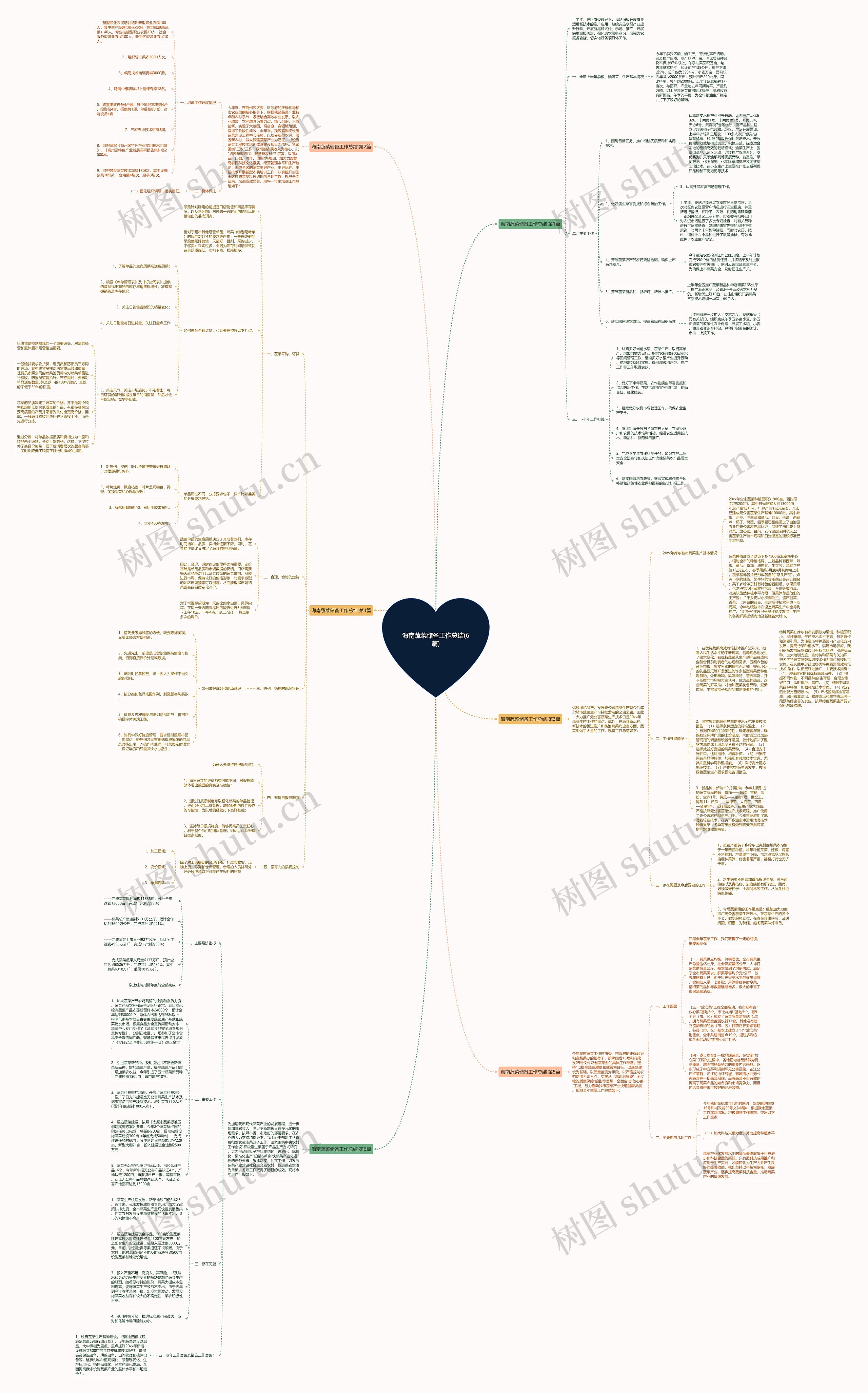 海南蔬菜储备工作总结(6篇)思维导图