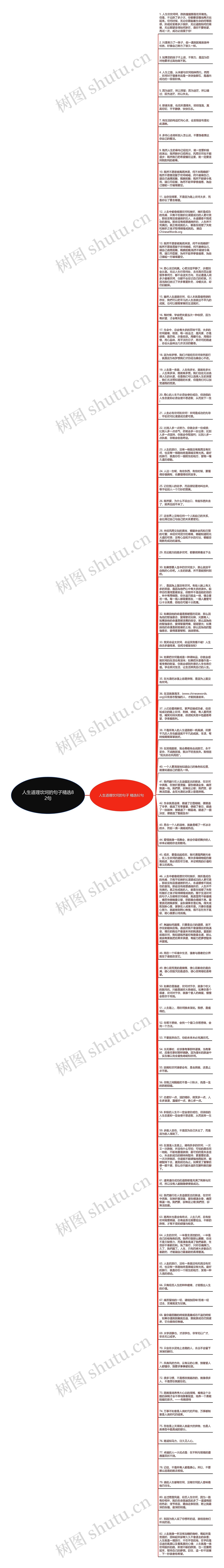 人生道理坎坷的句子精选82句思维导图