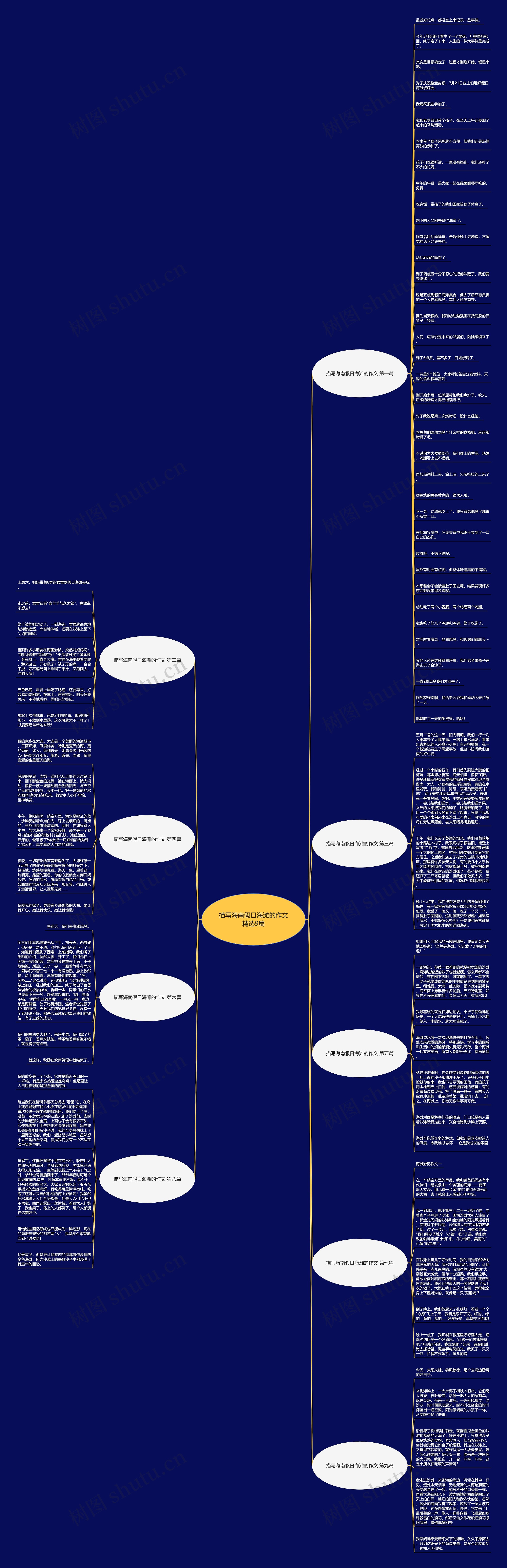 描写海南假日海滩的作文精选9篇思维导图