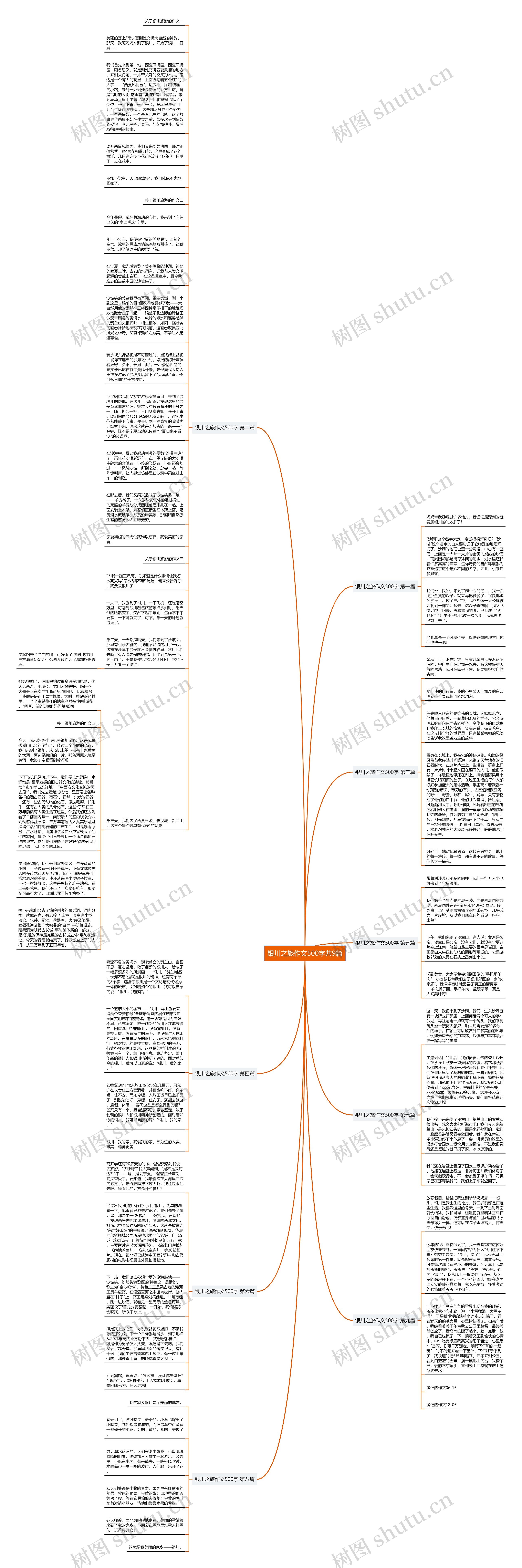 银川之旅作文500字共9篇思维导图
