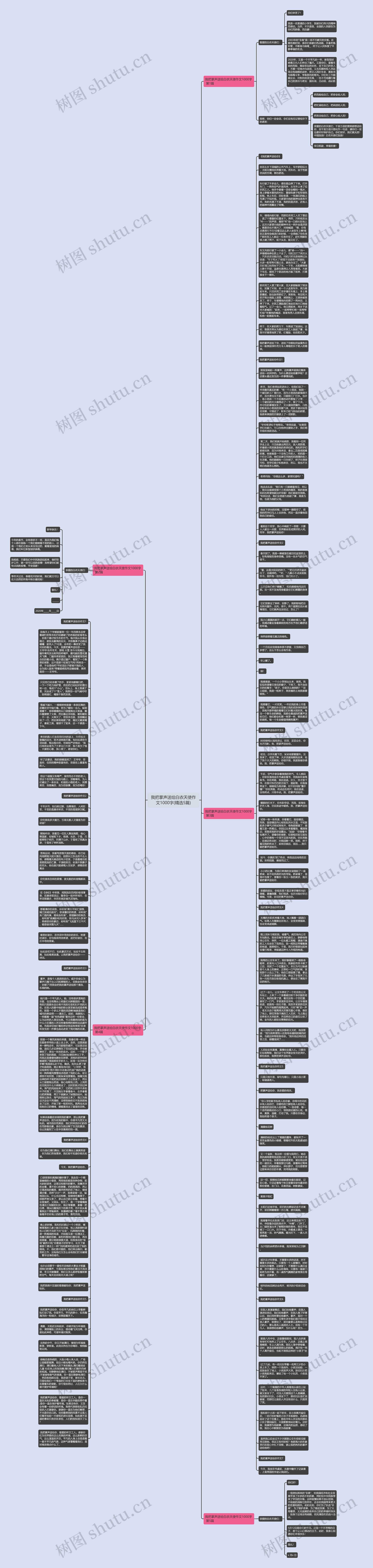 我把掌声送给白衣天使作文1000字(精选5篇)思维导图