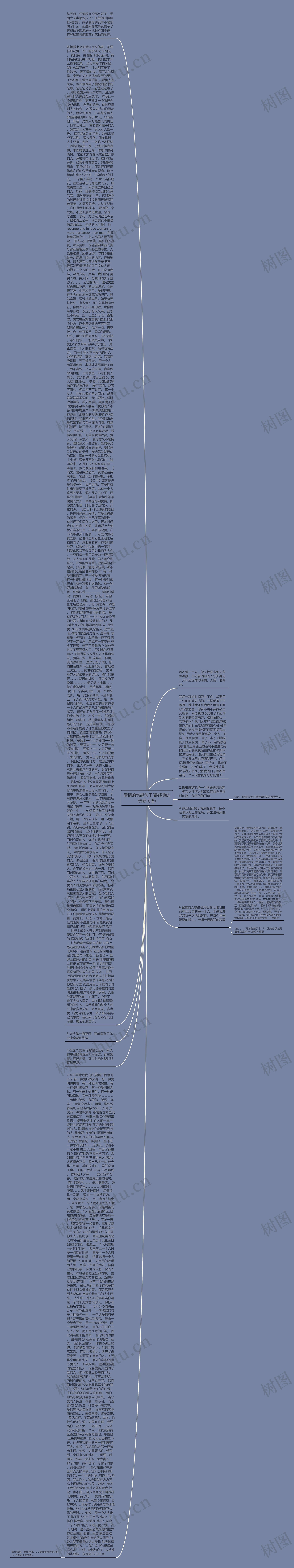 爱情的伤感句子(最经典的伤感词语)思维导图