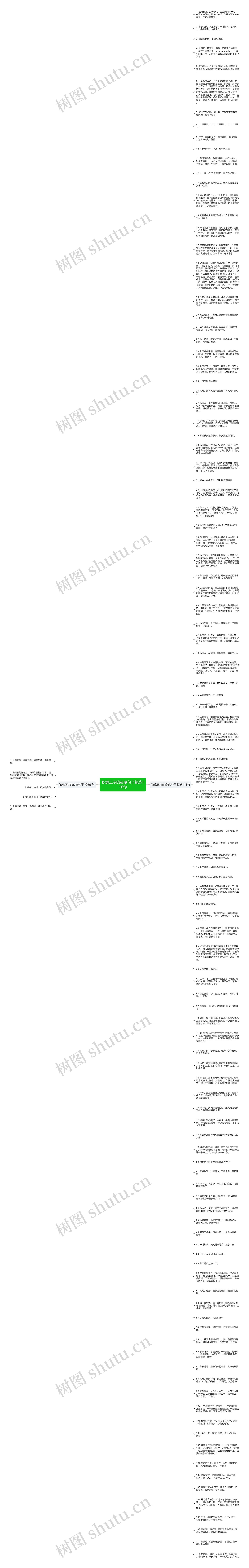 秋意正浓的夜晚句子精选116句思维导图