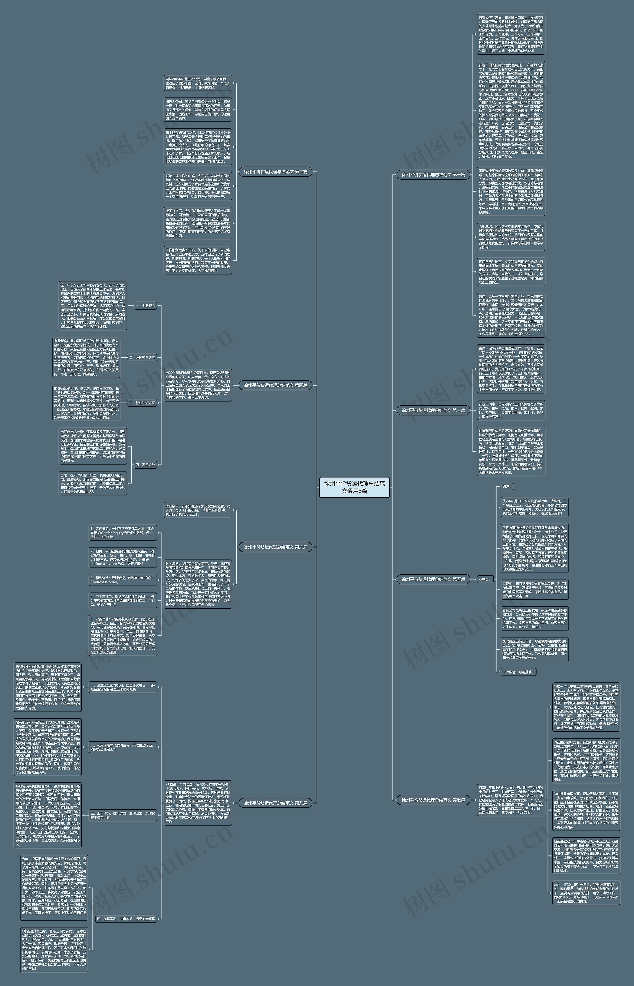 徐州平价货运代理总结范文通用8篇思维导图