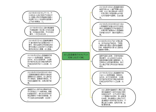 幼儿园温馨提示的句子(小班育儿知识10篇)