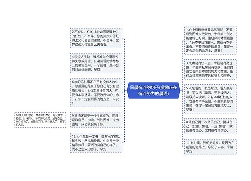 早晨奋斗的句子(激励正在奋斗努力的晨语)