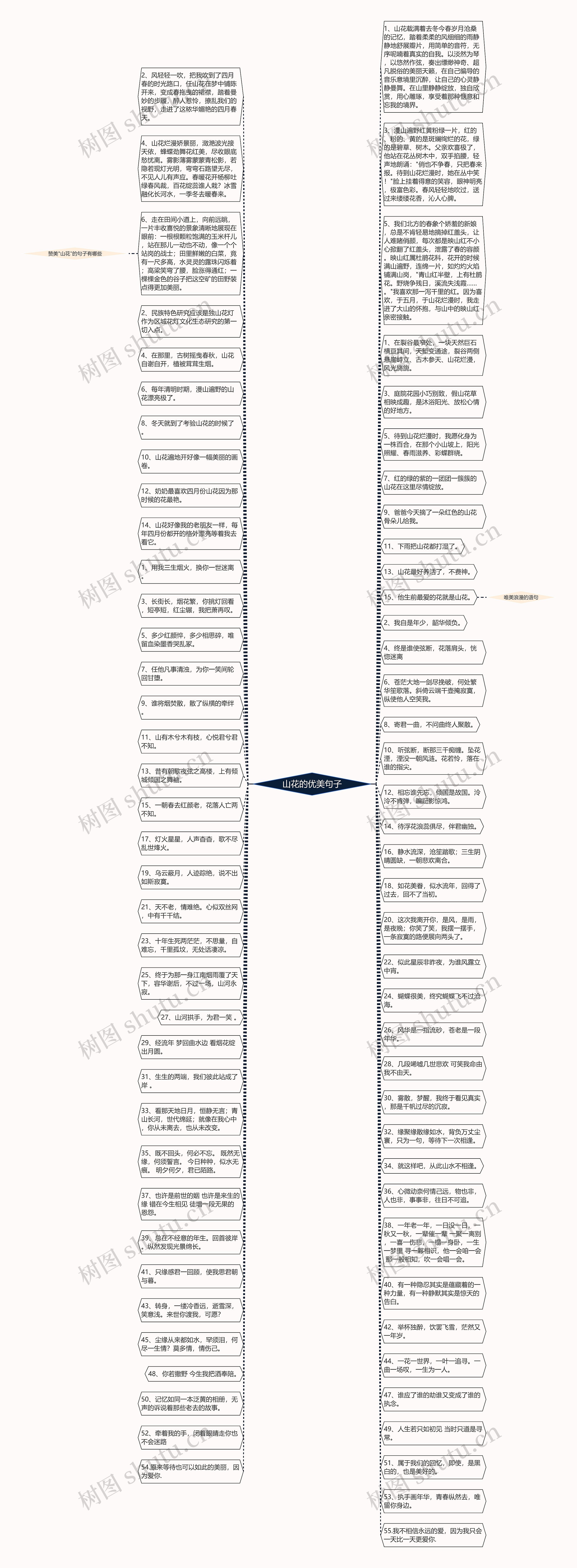 山花的优美句子思维导图高清图 山花的优美句子思维导图
