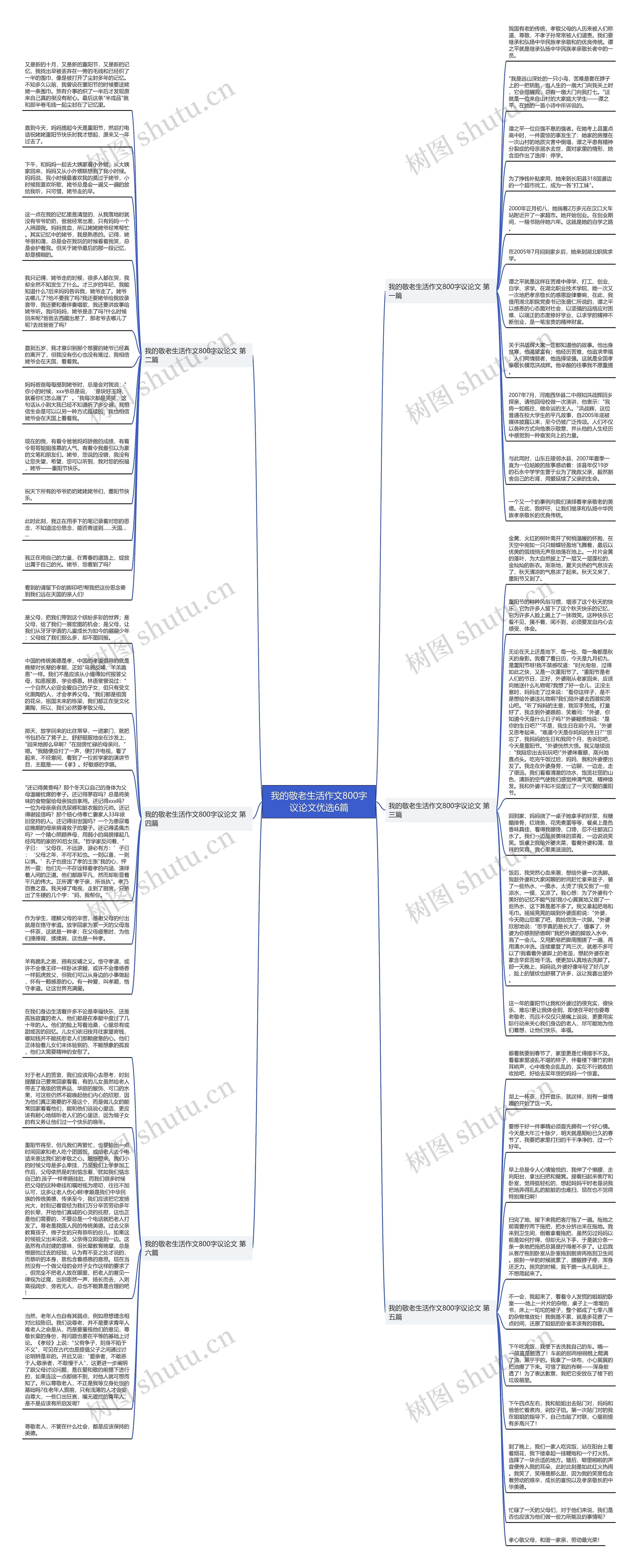 我的敬老生活作文800字议论文优选6篇思维导图