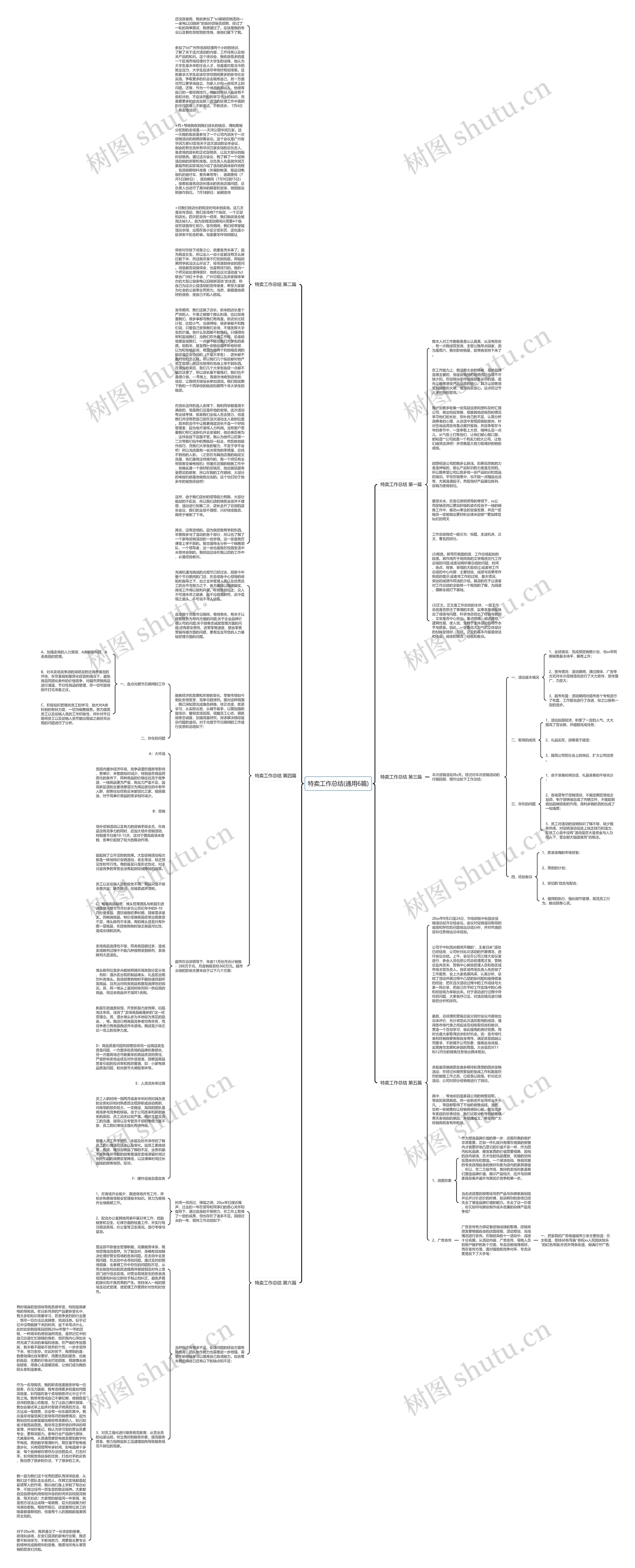 特卖工作总结(通用6篇)思维导图