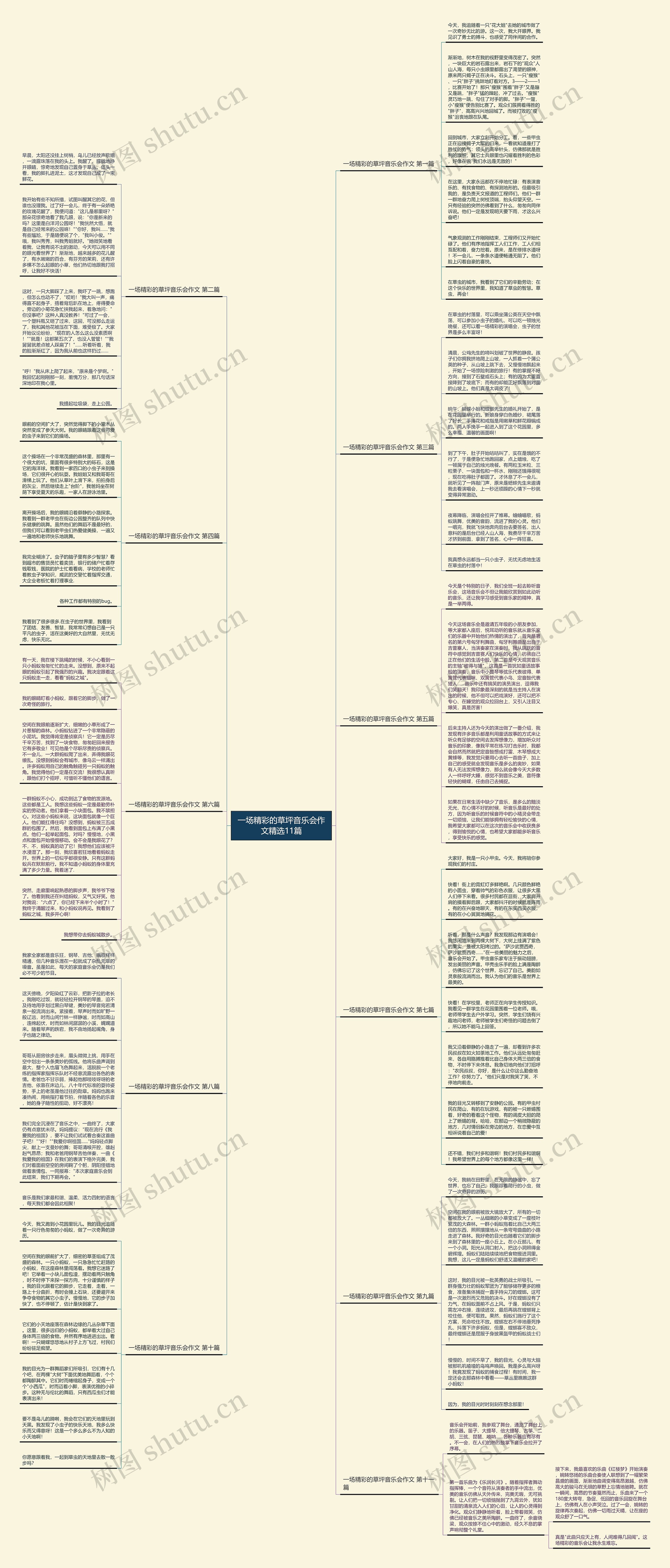 一场精彩的草坪音乐会作文精选11篇思维导图