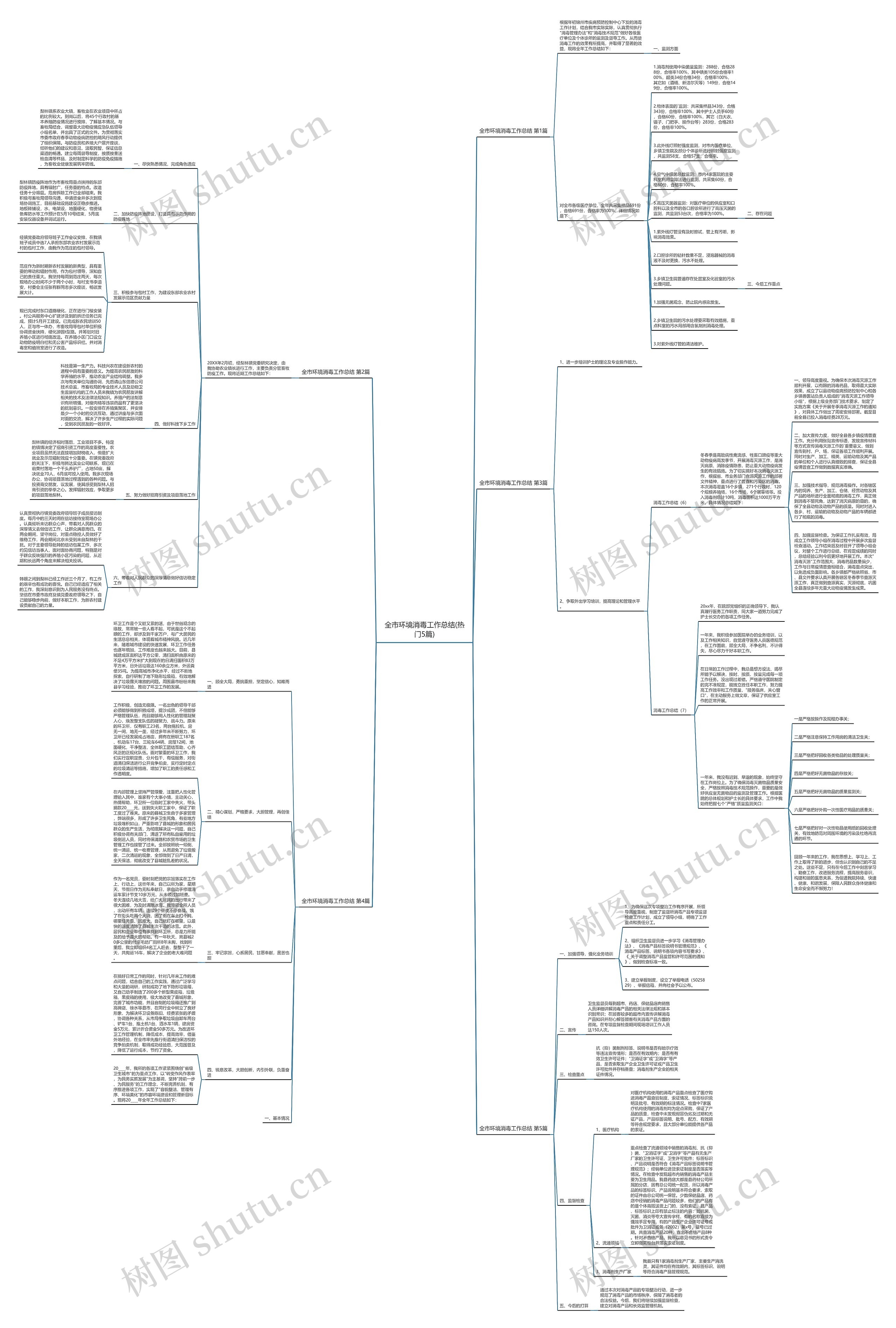全市环境消毒工作总结(热门5篇)思维导图