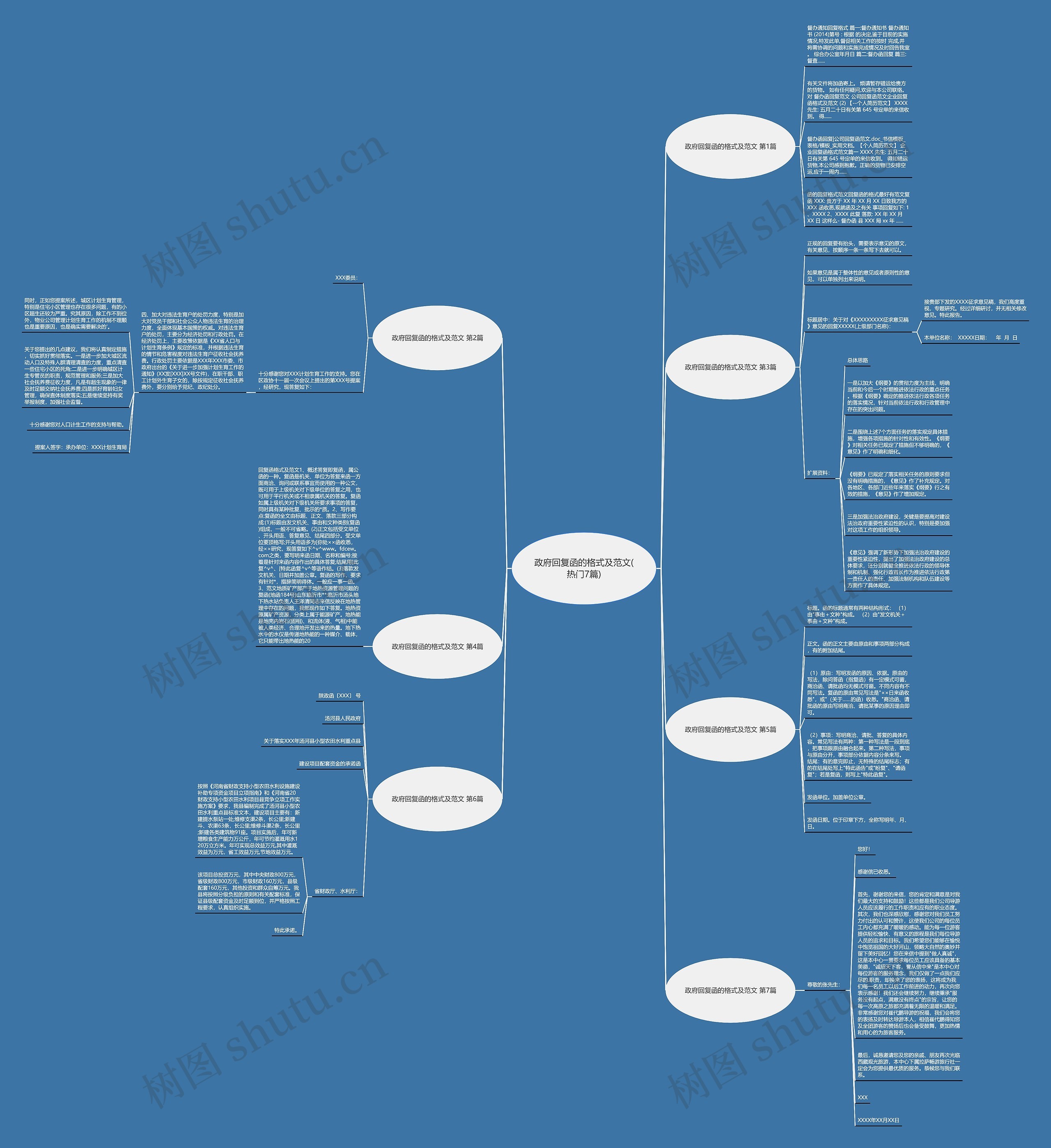 政府回复函的格式及范文(热门7篇)思维导图