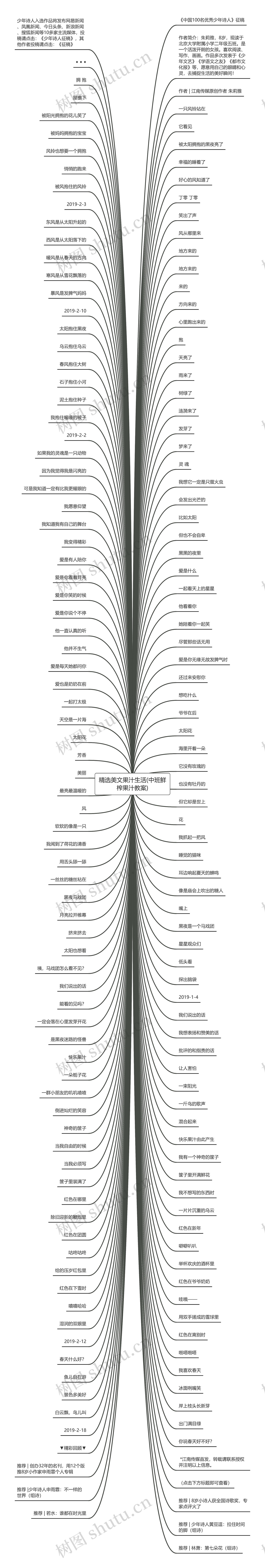 精选美文果汁生活(中班鲜榨果汁教案)思维导图