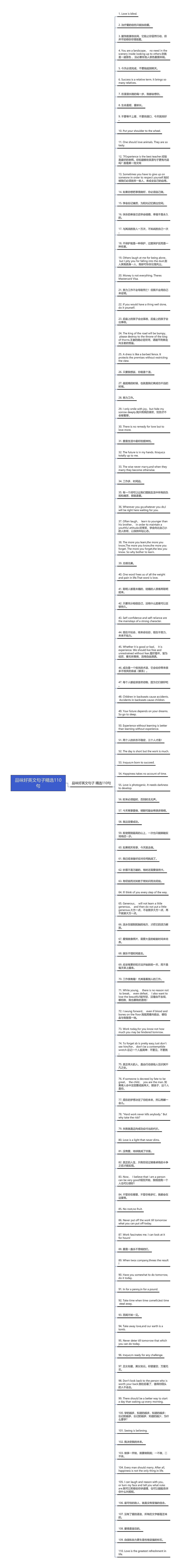 品味好英文句子精选110句