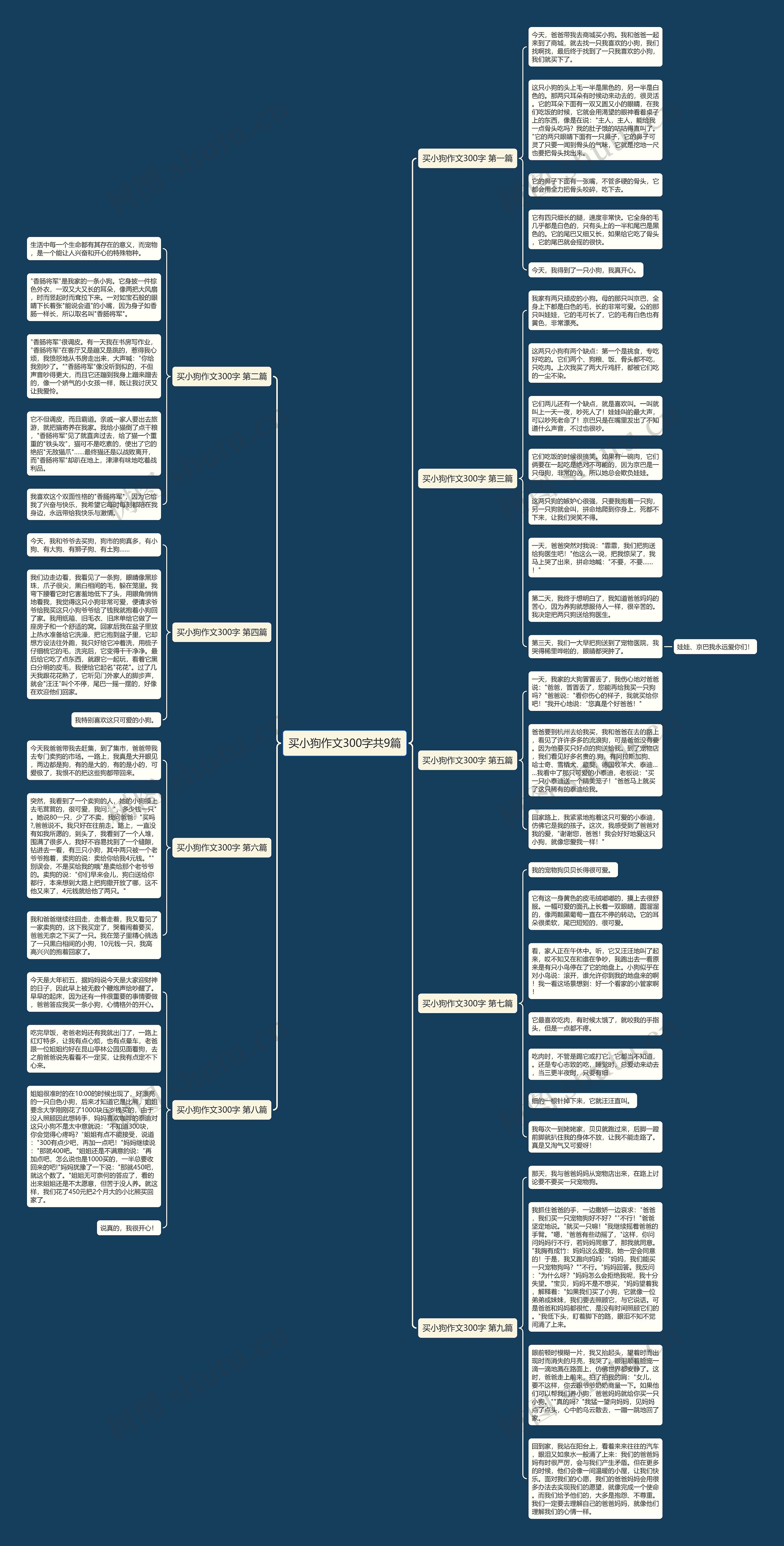 买小狗作文300字共9篇思维导图