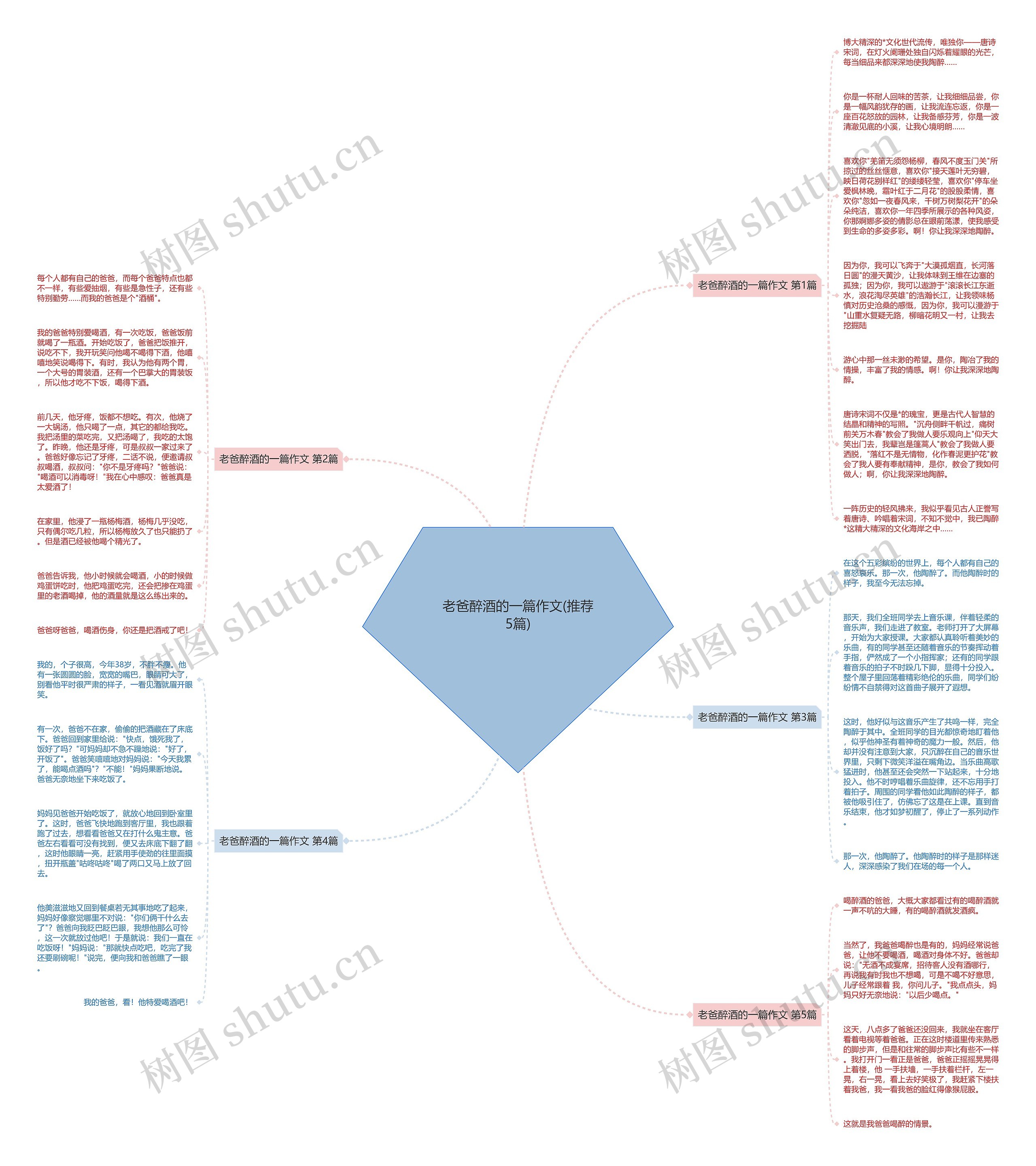 老爸醉酒的一篇作文(推荐5篇)思维导图