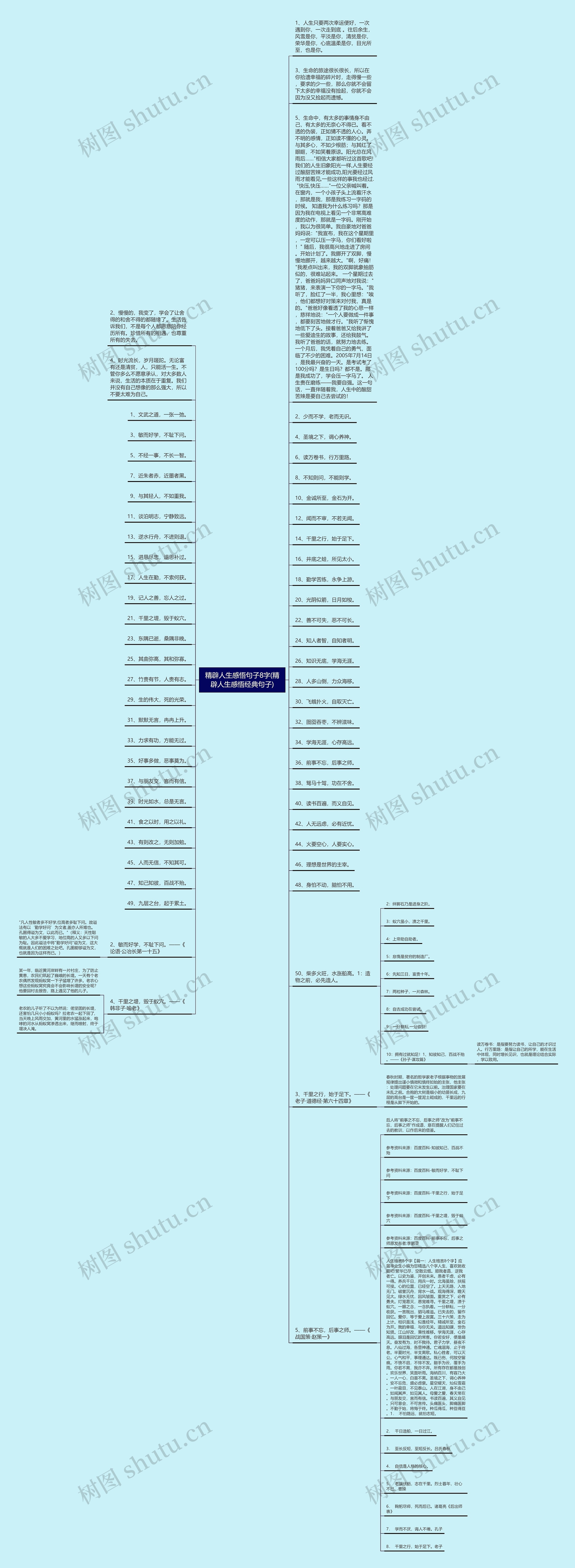 精辟人生感悟句子8字(精辟人生感悟经典句子)思维导图