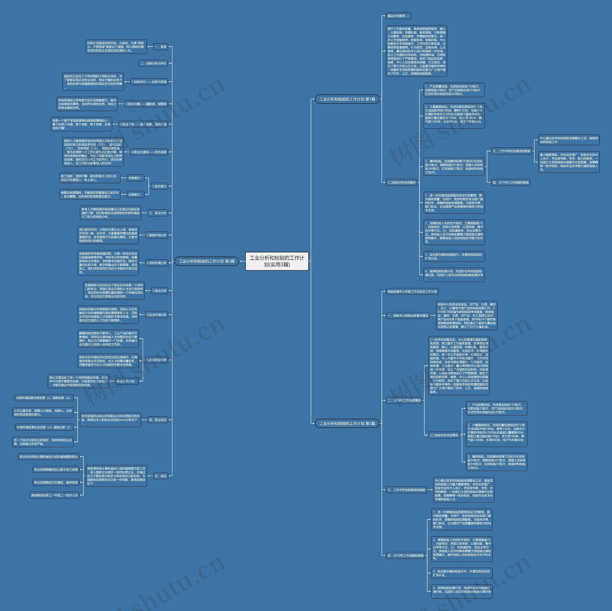 工业分析和检验的工作计划(实用3篇)思维导图