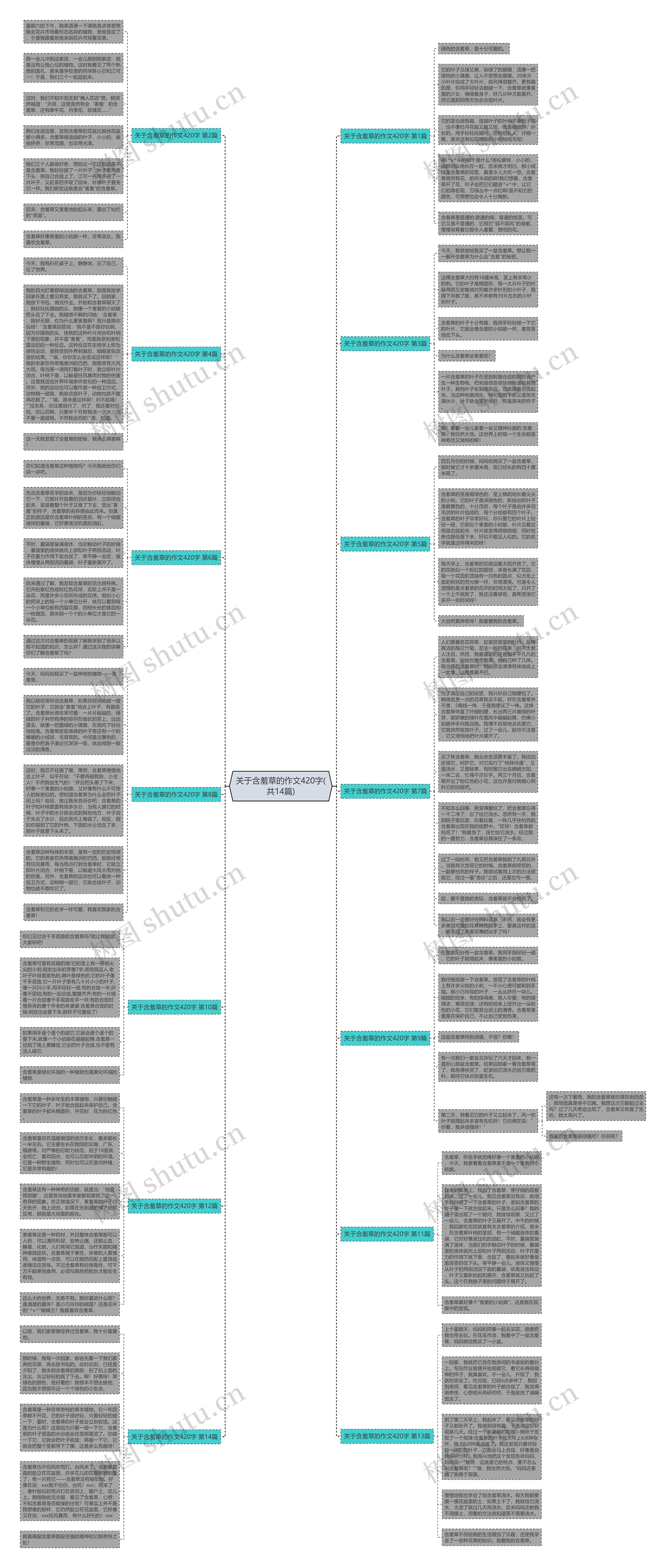 关于含羞草的作文420字(共14篇) 关于含羞草的作文420字(共14篇)