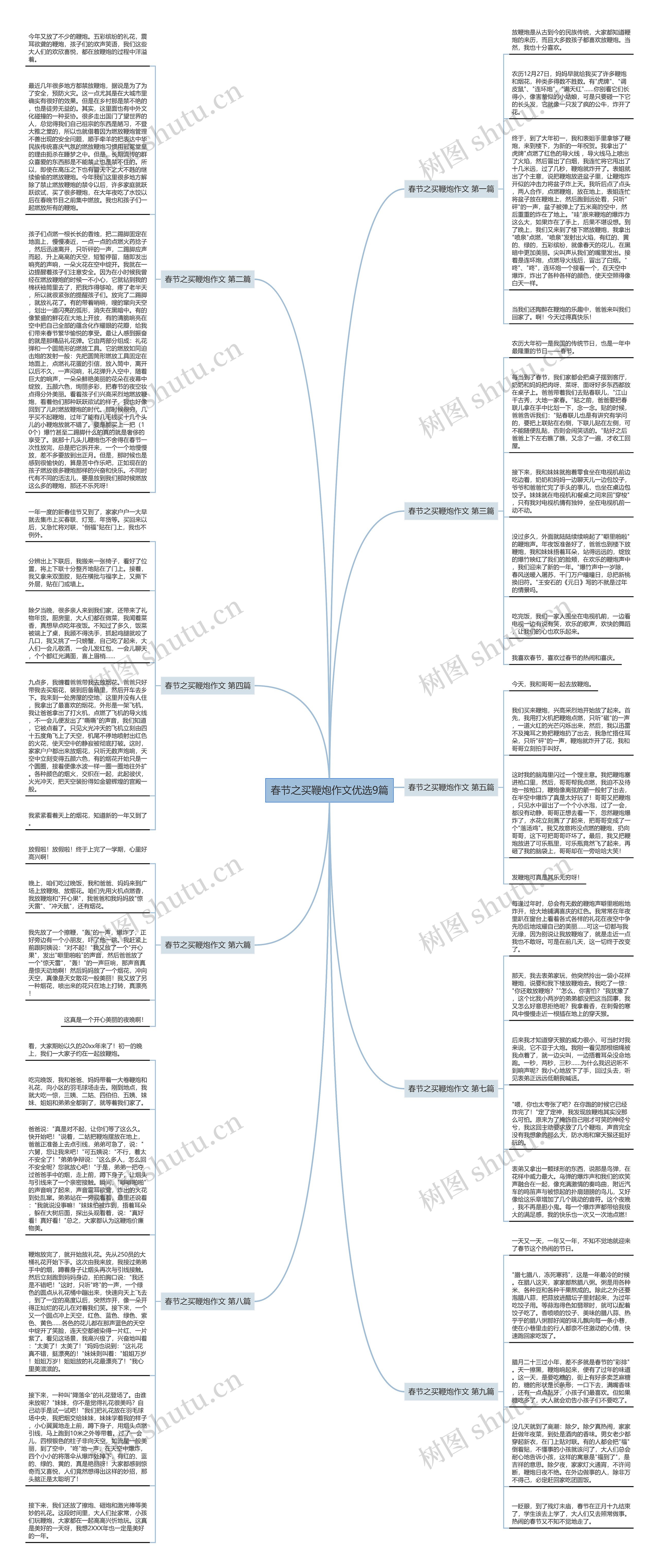 春节之买鞭炮作文优选9篇思维导图