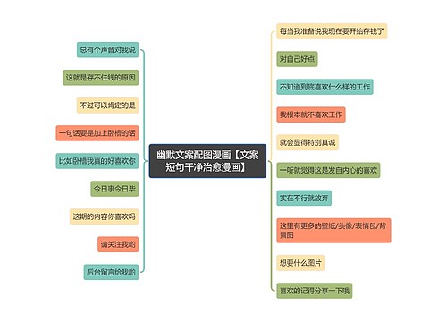 幽默文案配图漫画【文案短句干净治愈漫画】