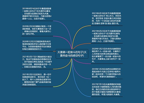 夫妻俩一起奋斗的句子(夫妻共奋斗的感动句子) 夫妻俩一起奋斗的句子(夫妻共奋斗的感动句子)