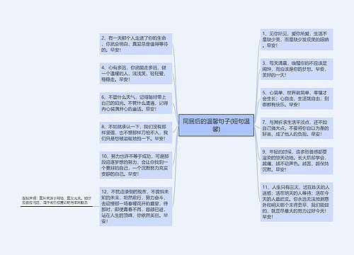 同居后的温馨句子(短句温馨)