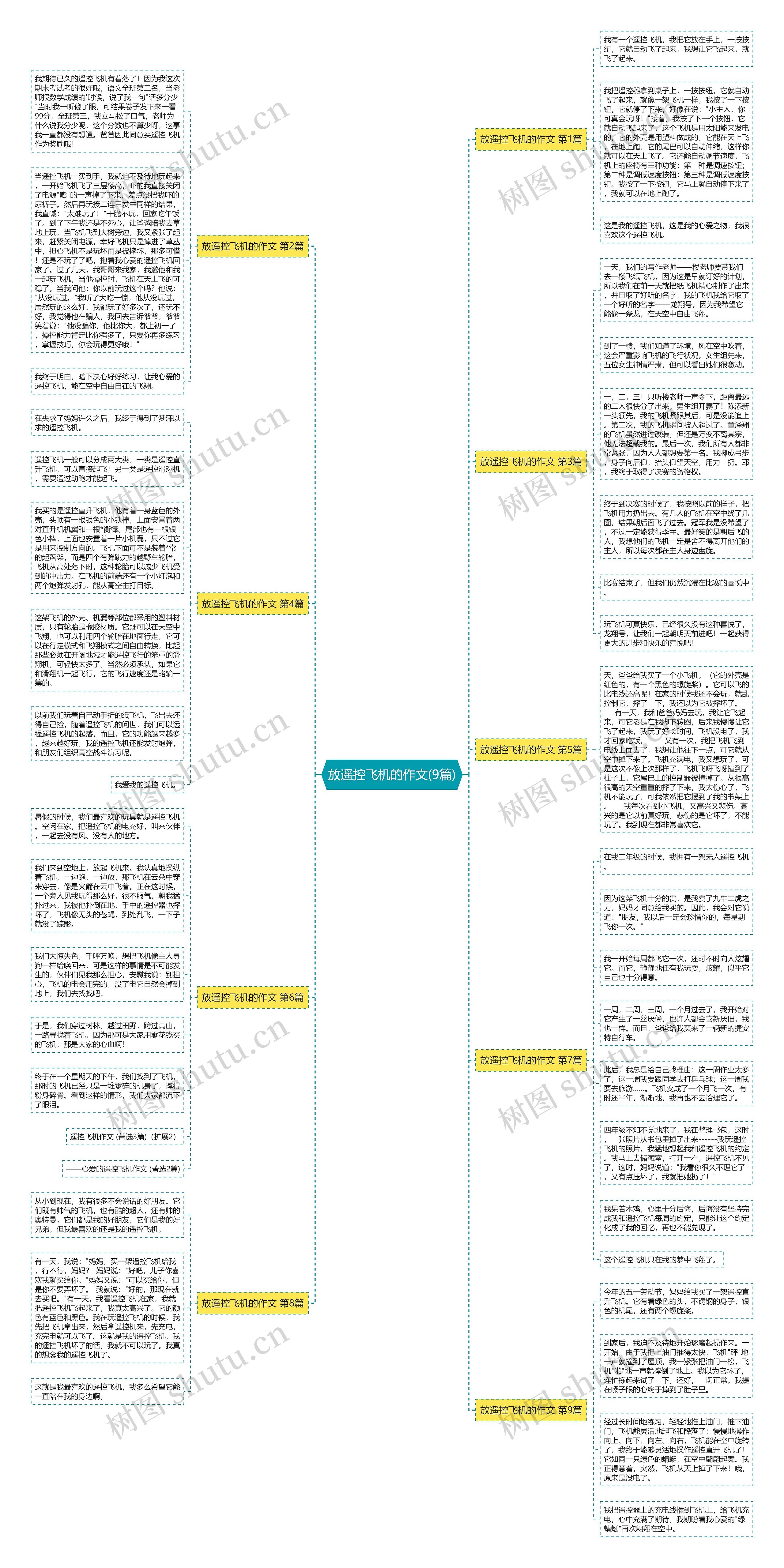 放遥控飞机的作文(9篇)思维导图