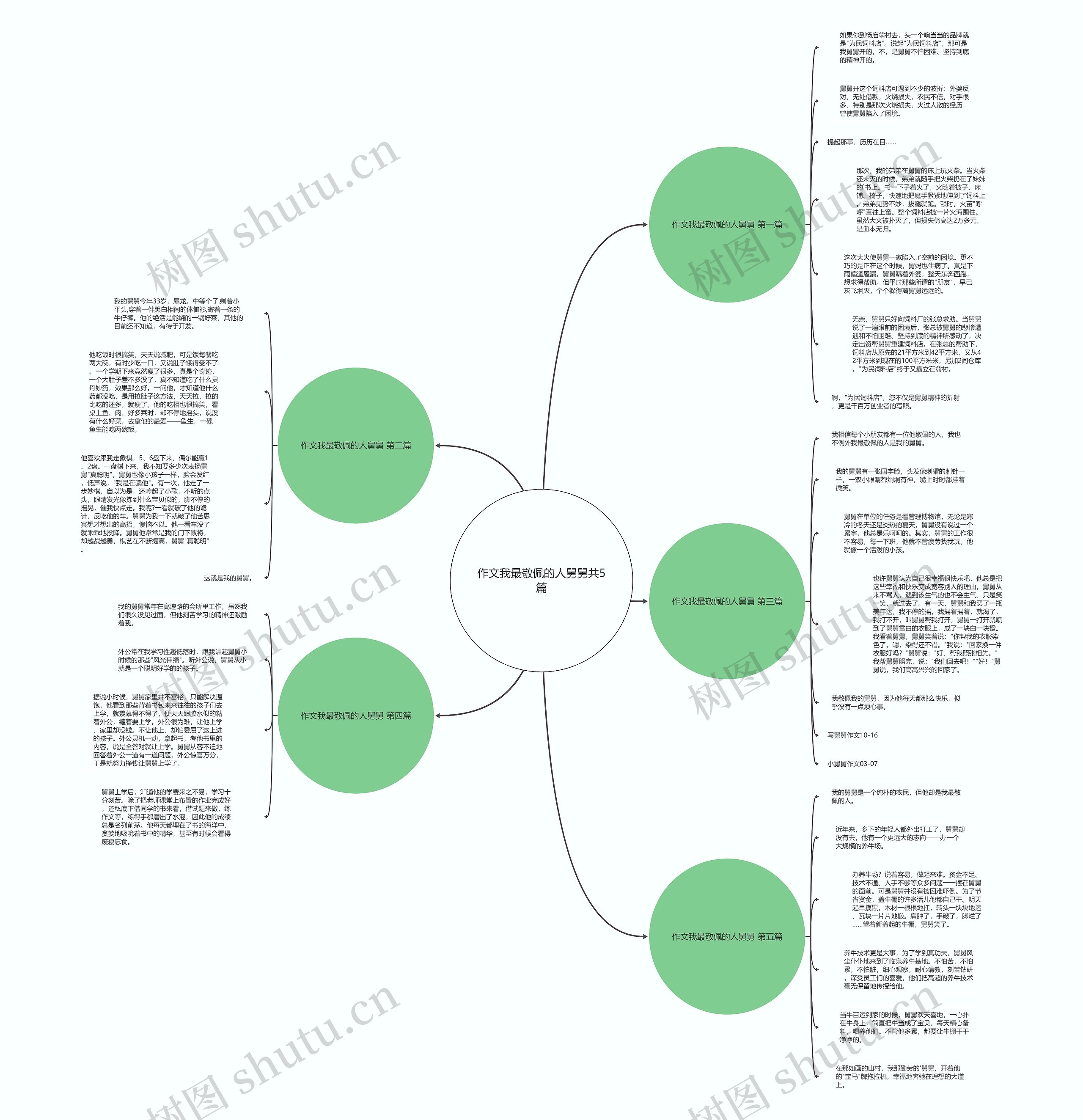 作文我最敬佩的人舅舅共5篇思维导图