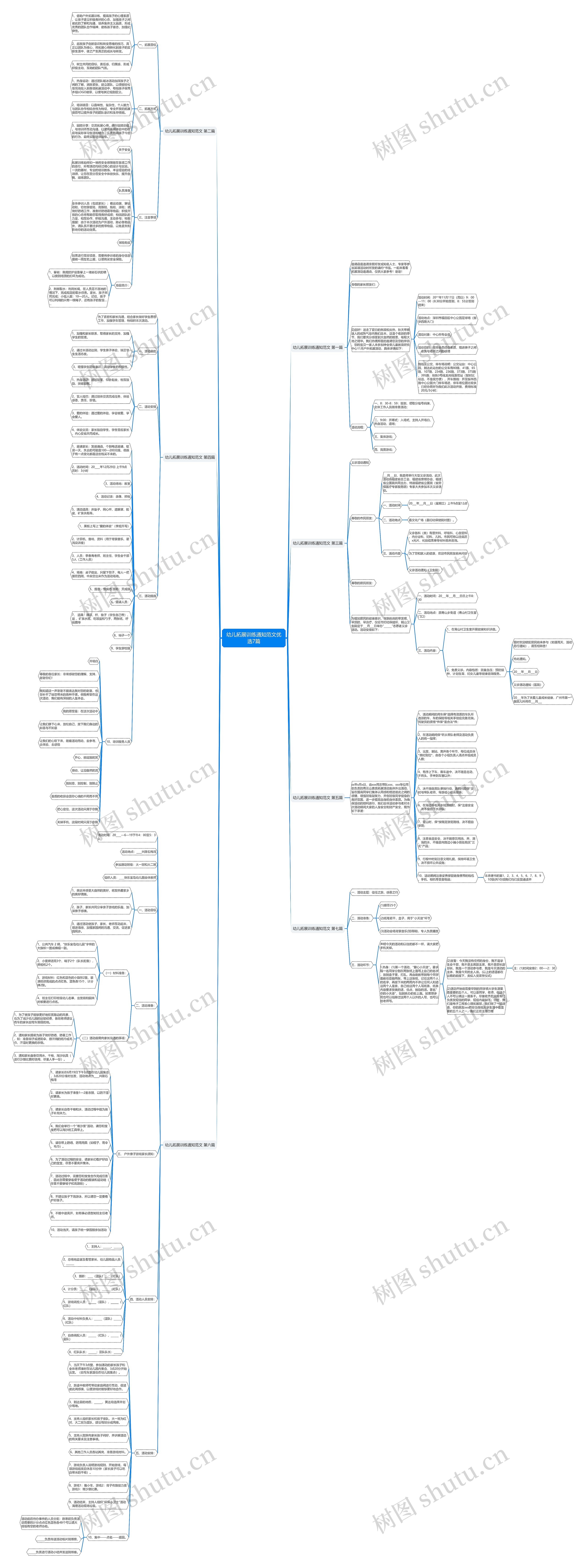 幼儿拓展训练通知范文优选7篇思维导图