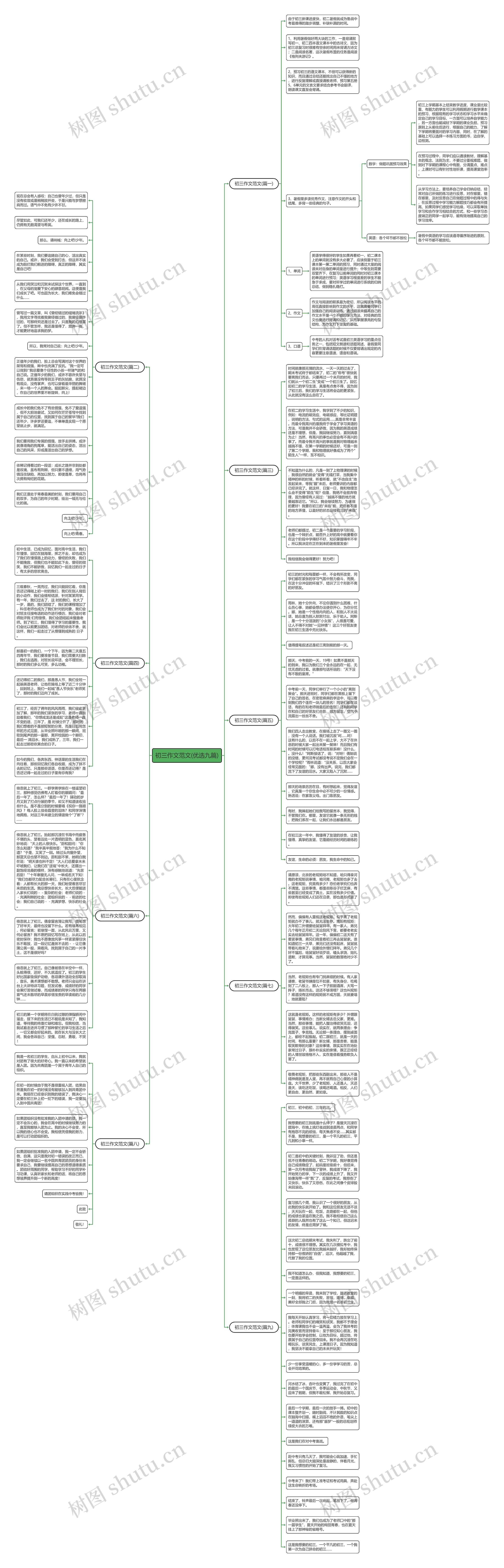 初三作文范文(优选九篇)思维导图