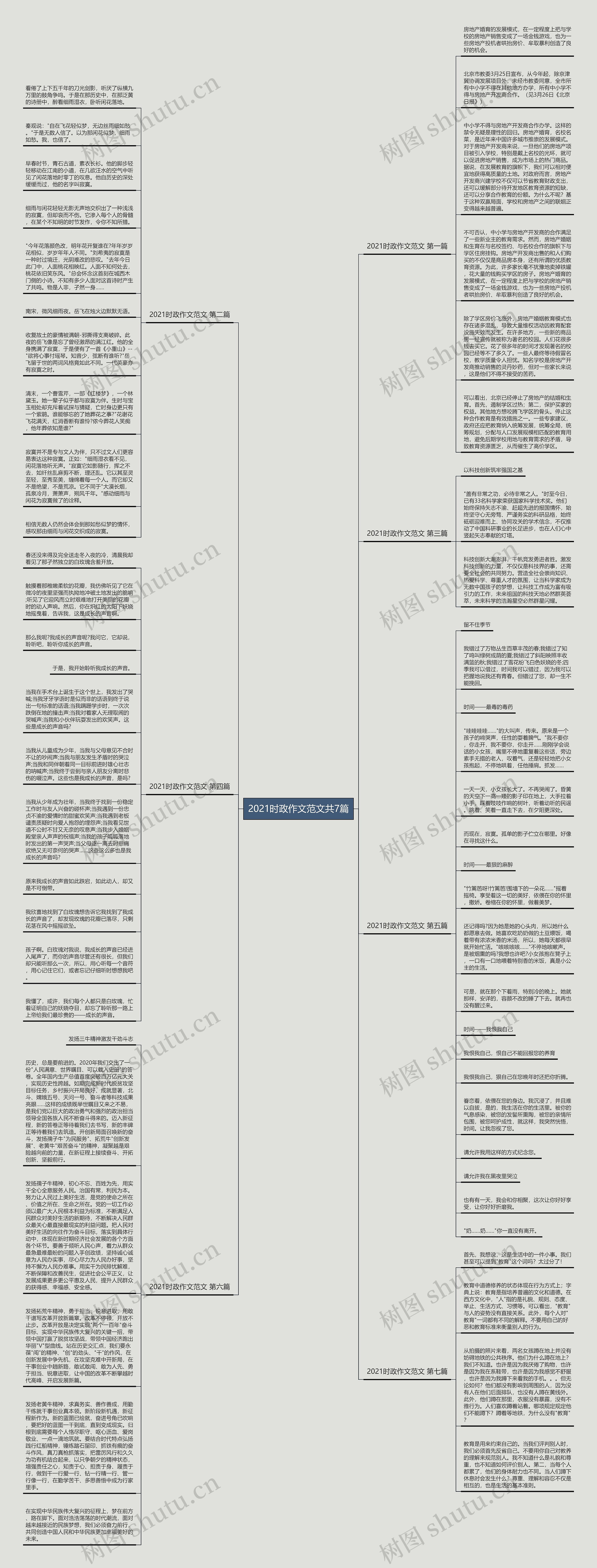 2021时政作文范文共7篇思维导图