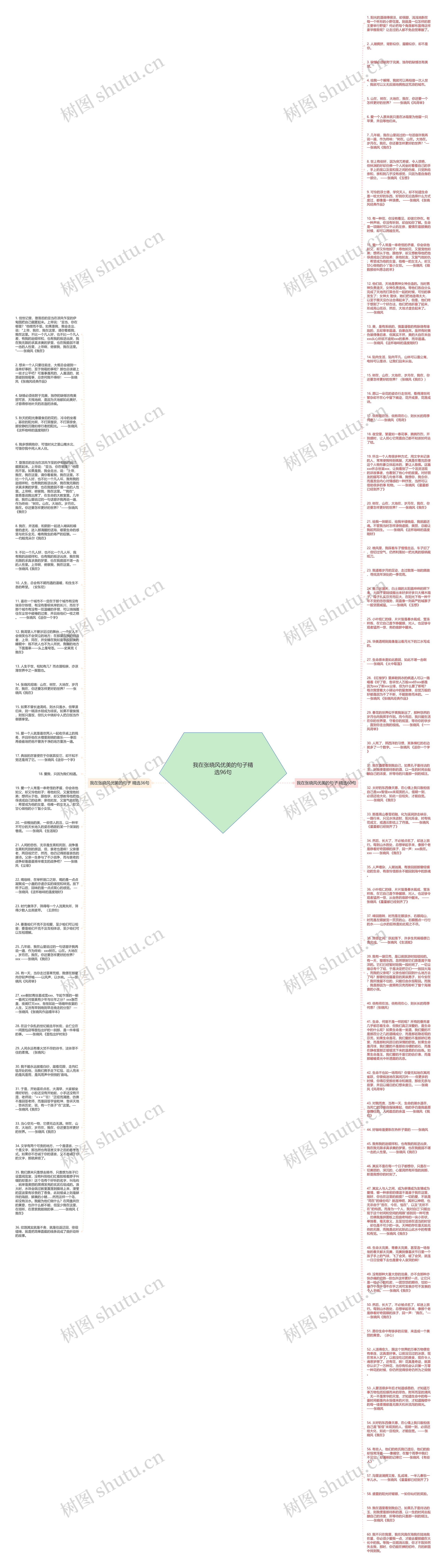 我在张晓风优美的句子精选96句思维导图