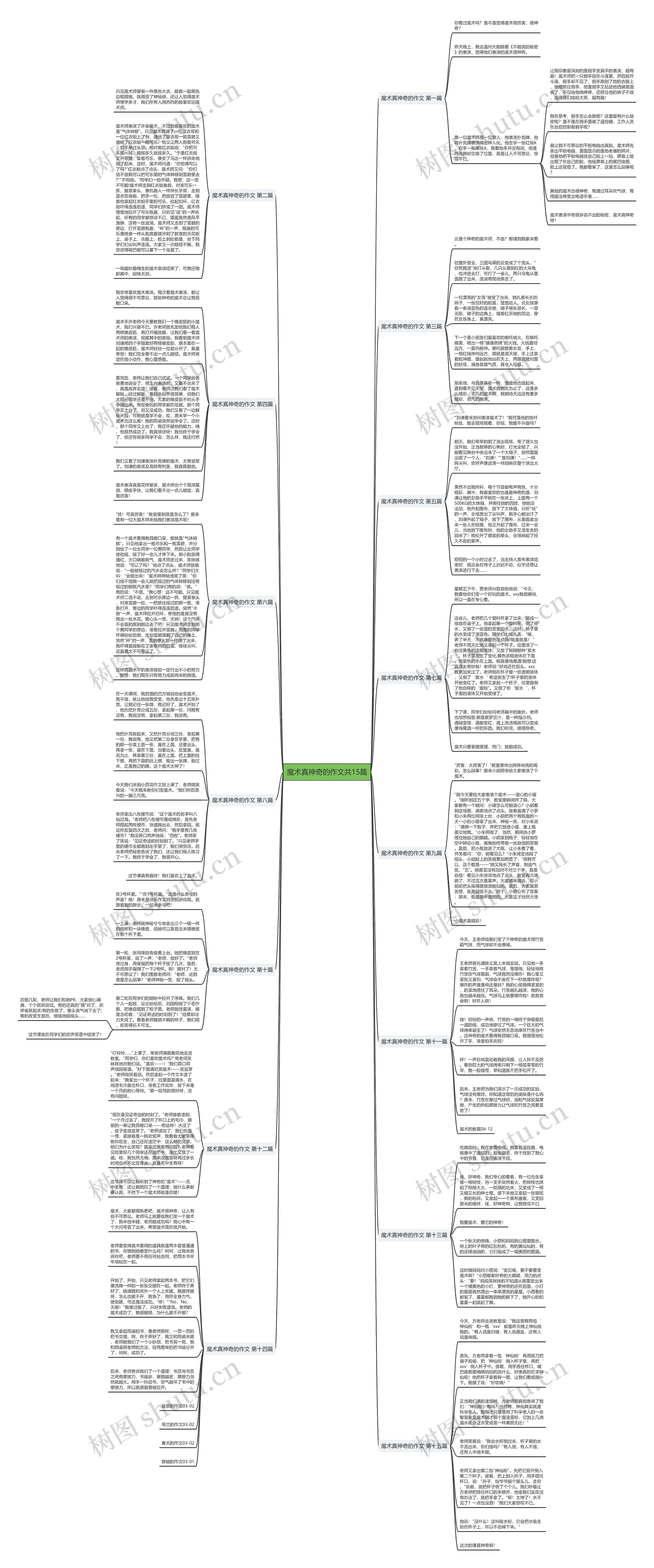 魔术真神奇的作文共15篇思维导图