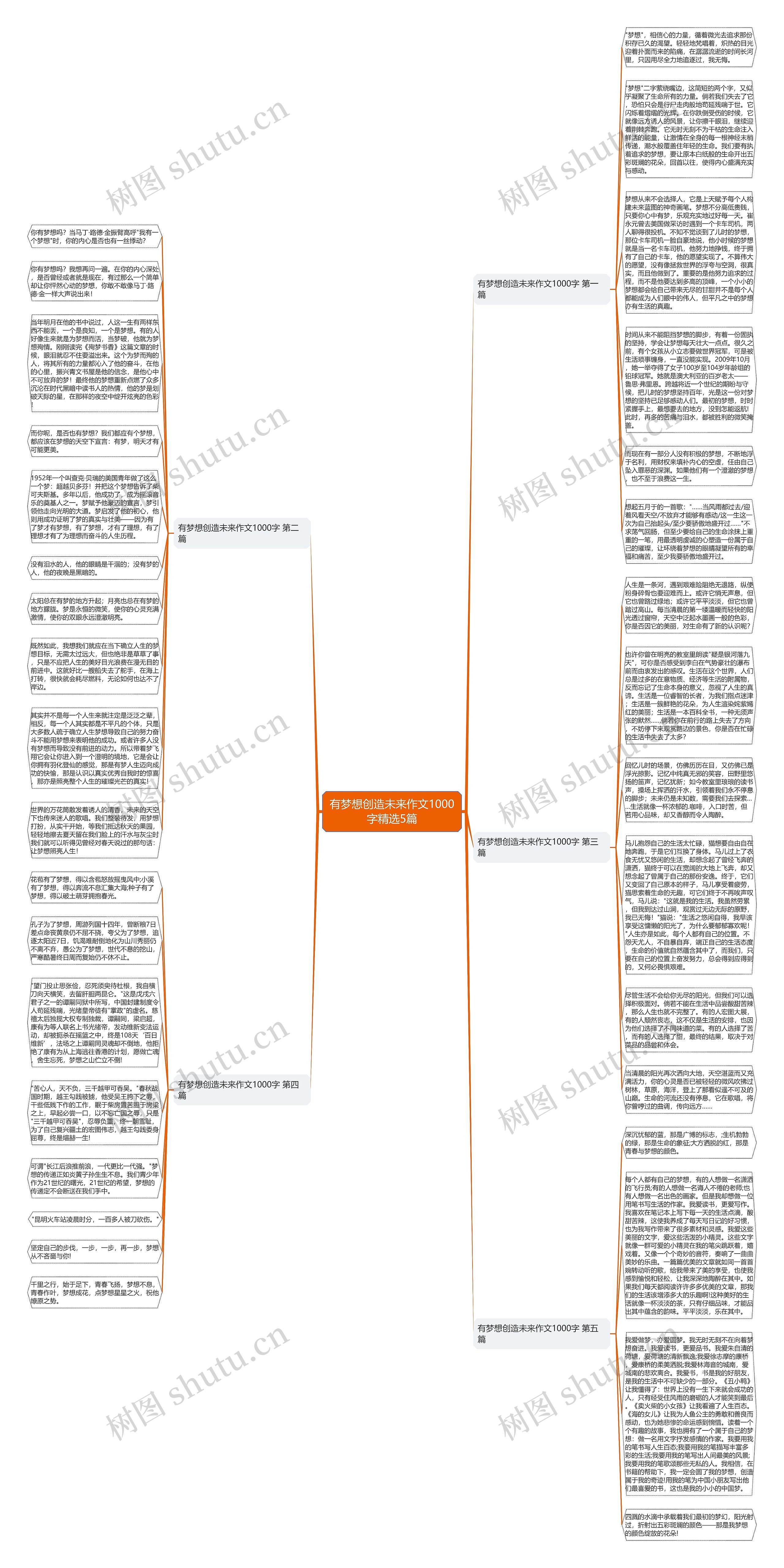 有梦想创造未来作文1000字精选5篇思维导图