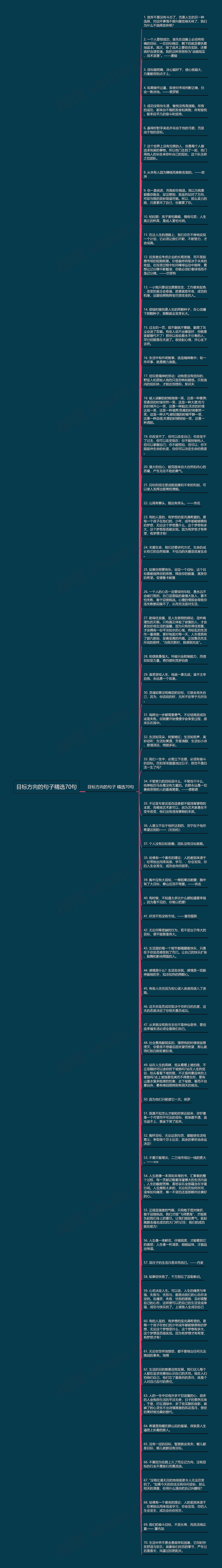 目标方向的句子精选70句思维导图