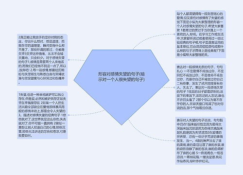 形容对感情失望的句子(暗示对一个人很失望的句子)