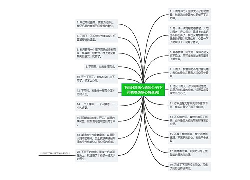 下雨时悲伤心情的句子(下雨夜晚伤感心情说说)