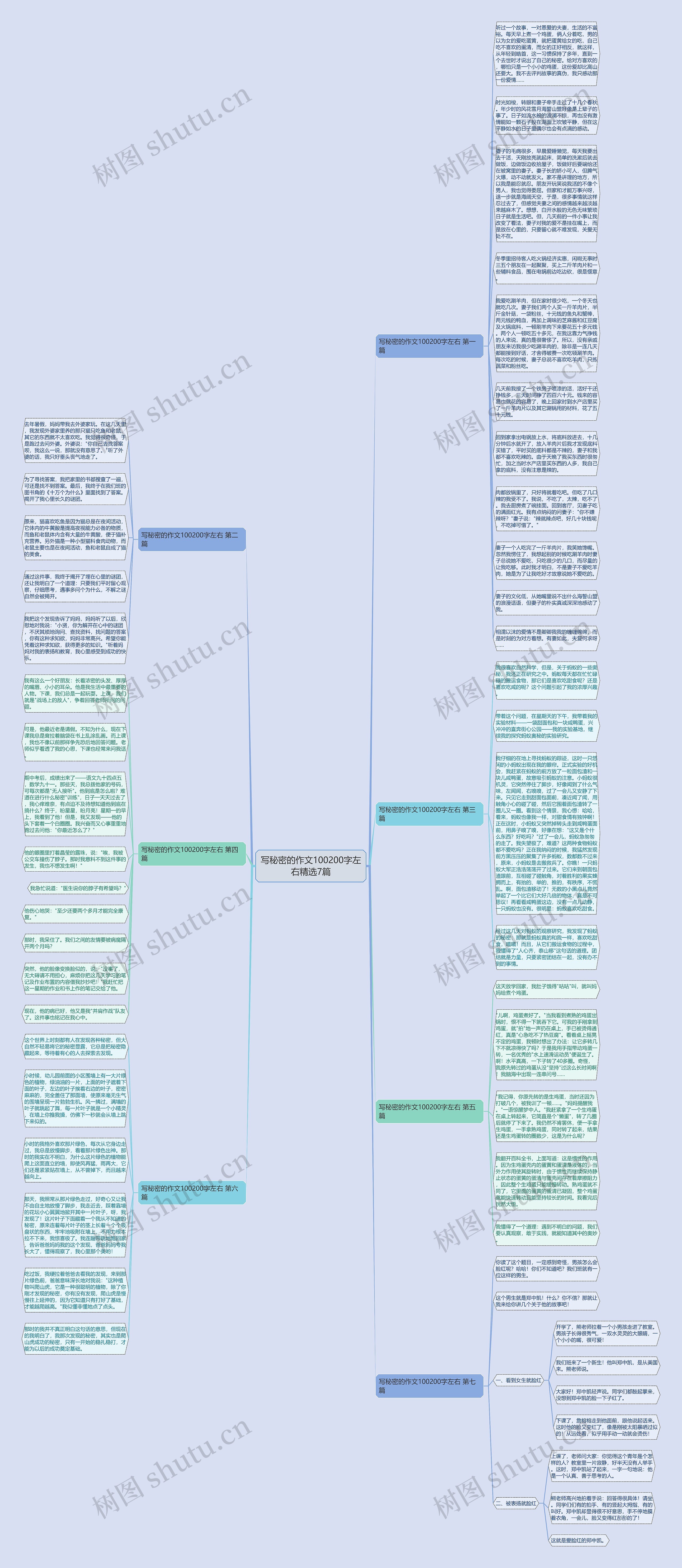 写秘密的作文100200字左右精选7篇思维导图