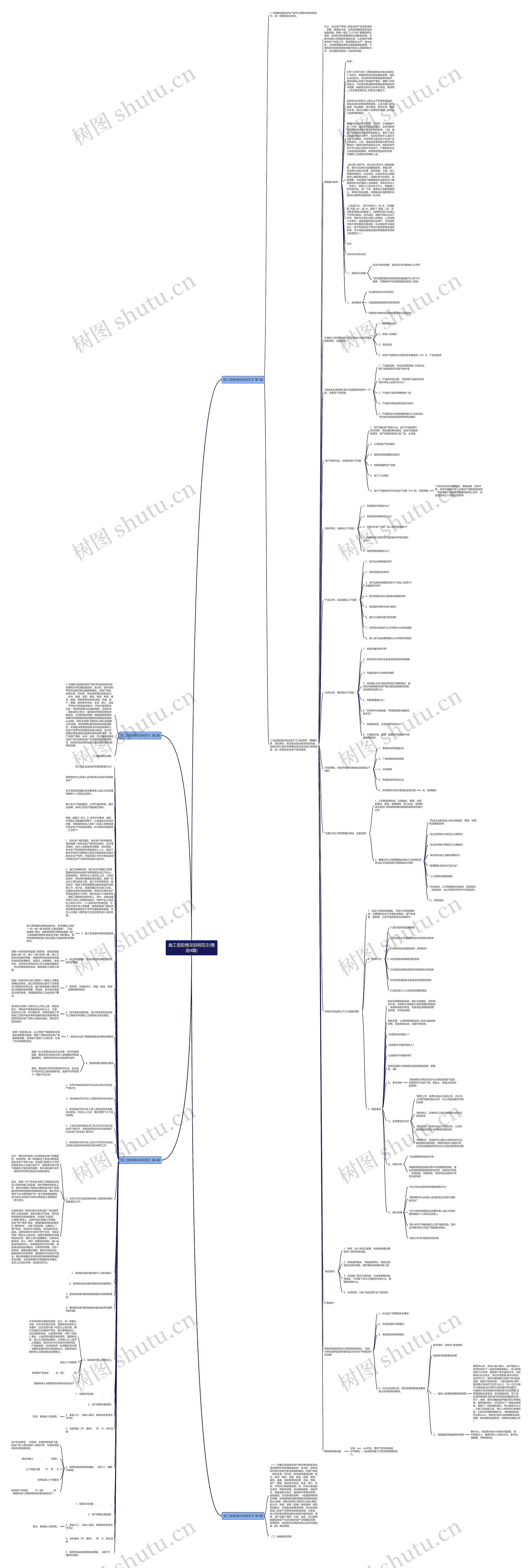 施工受阻情况说明范文(精选4篇)思维导图