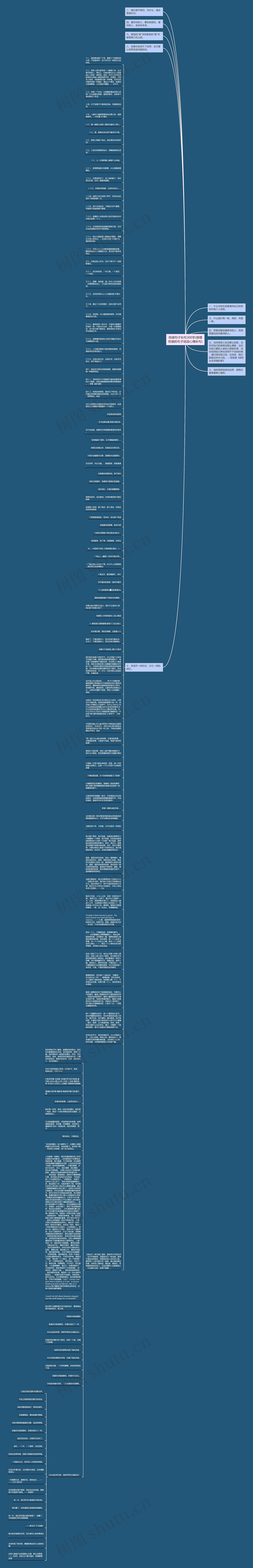 伤感句子长句300字(感情伤感的句子说说心情长句)思维导图