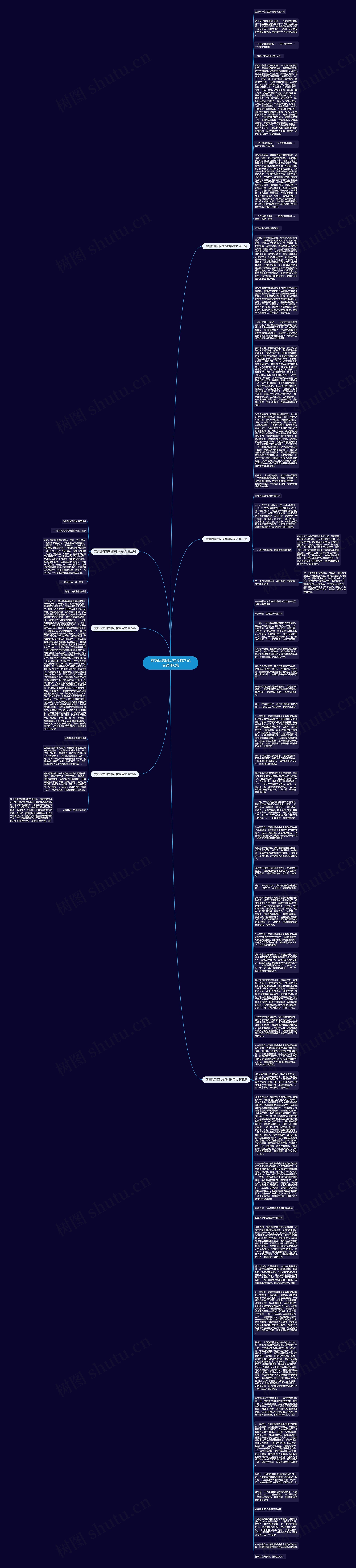 营销优秀团队推荐材料范文通用6篇思维导图