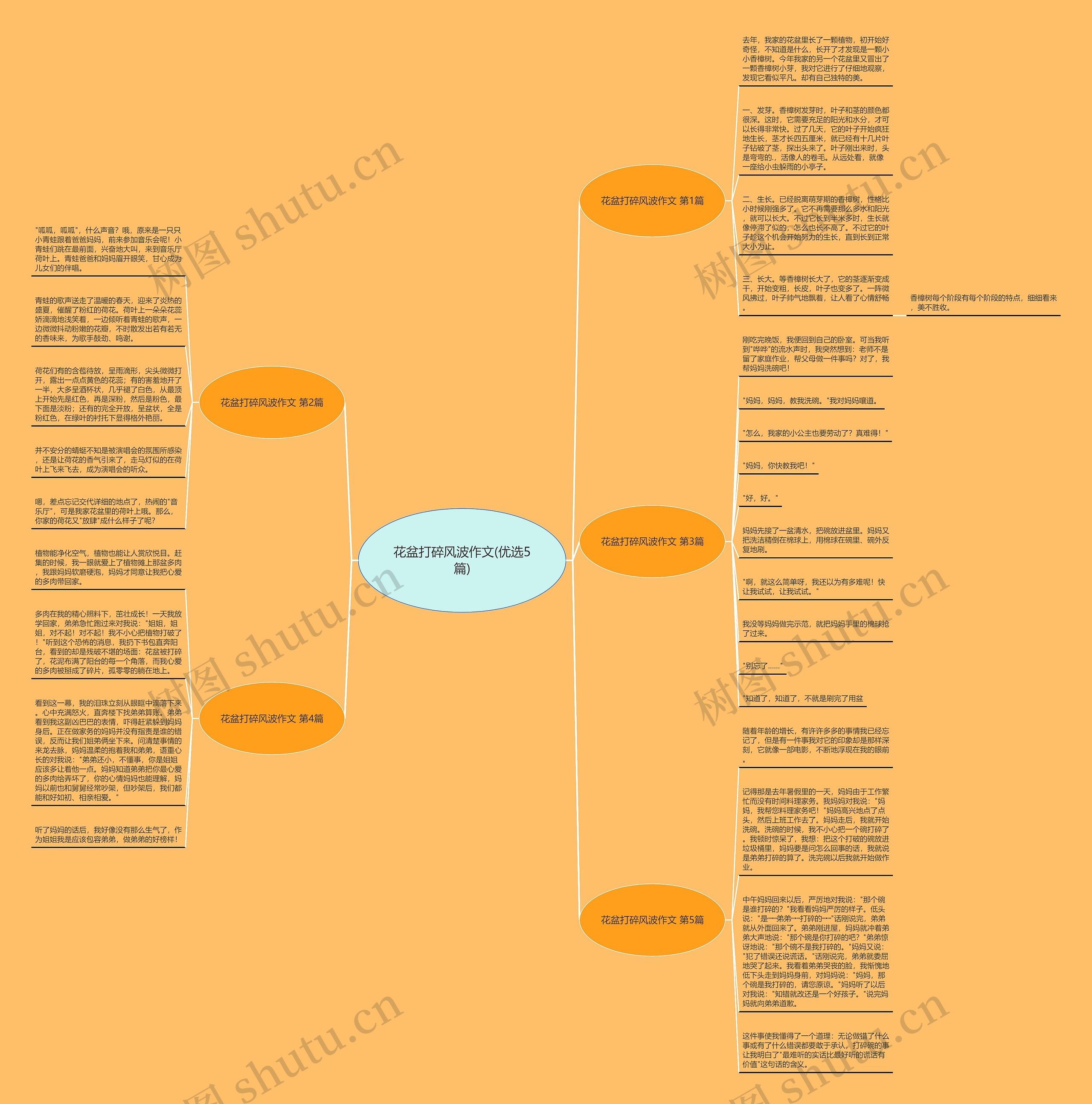 花盆打碎风波作文(优选5篇)思维导图