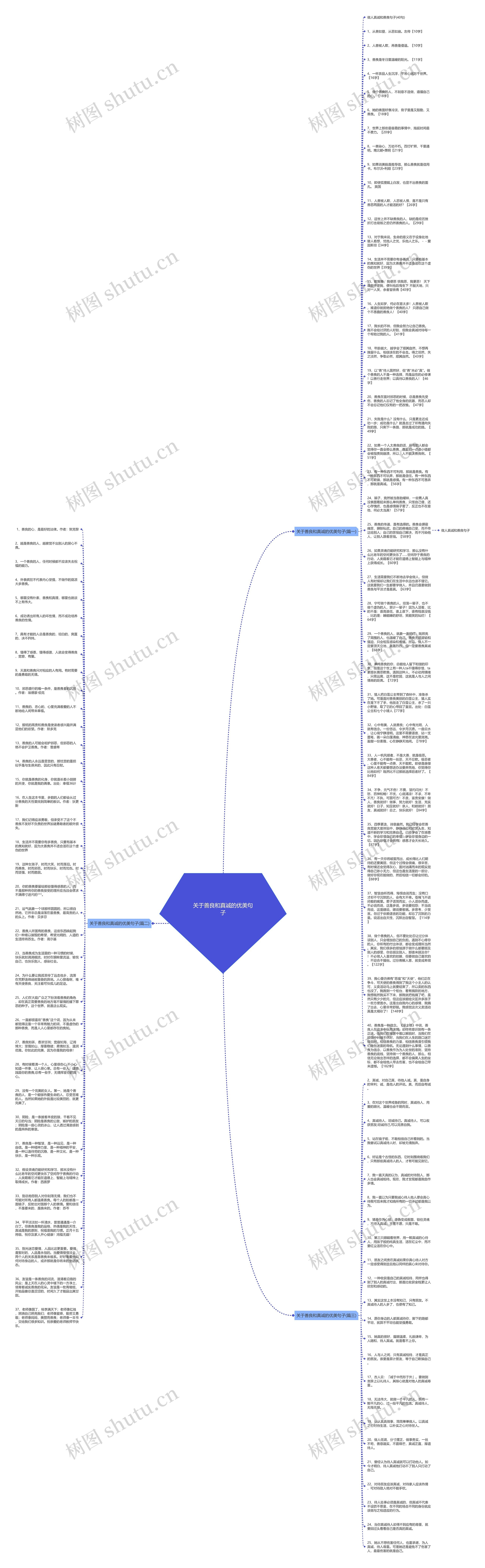 关于善良和真诚的优美句子思维导图