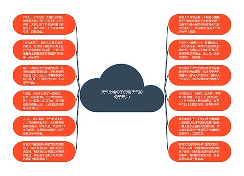 天气比喻句子(形容天气的句子开头)