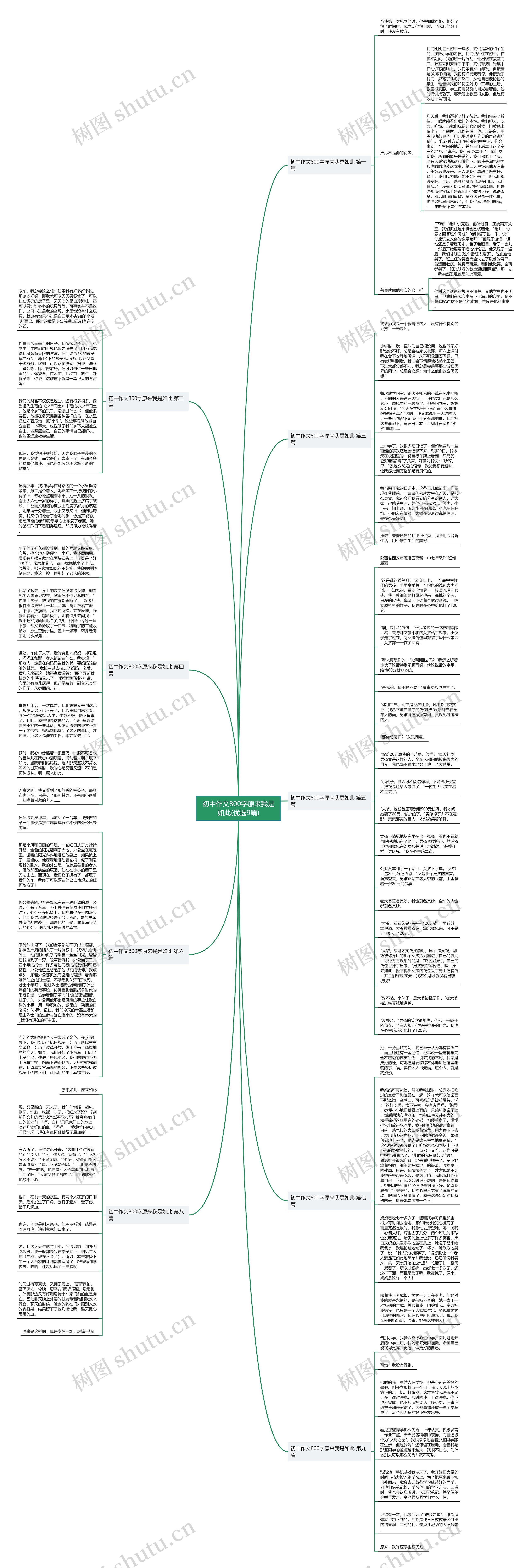 初中作文800字原来我是如此(优选9篇)思维导图